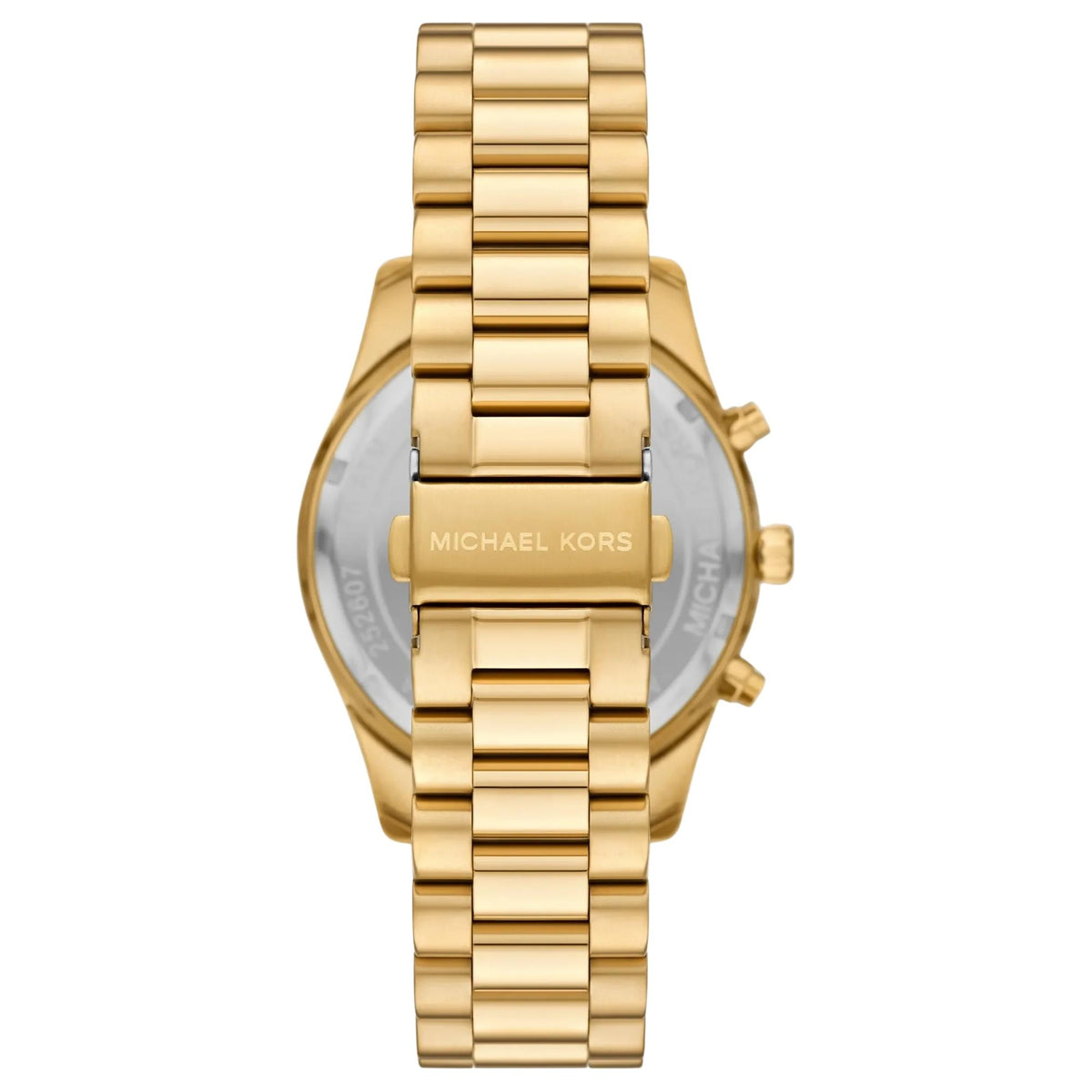Michael Kors Lexington 45mm Chronograph Gold Dial Steel Mens Quartz Watch MK9276