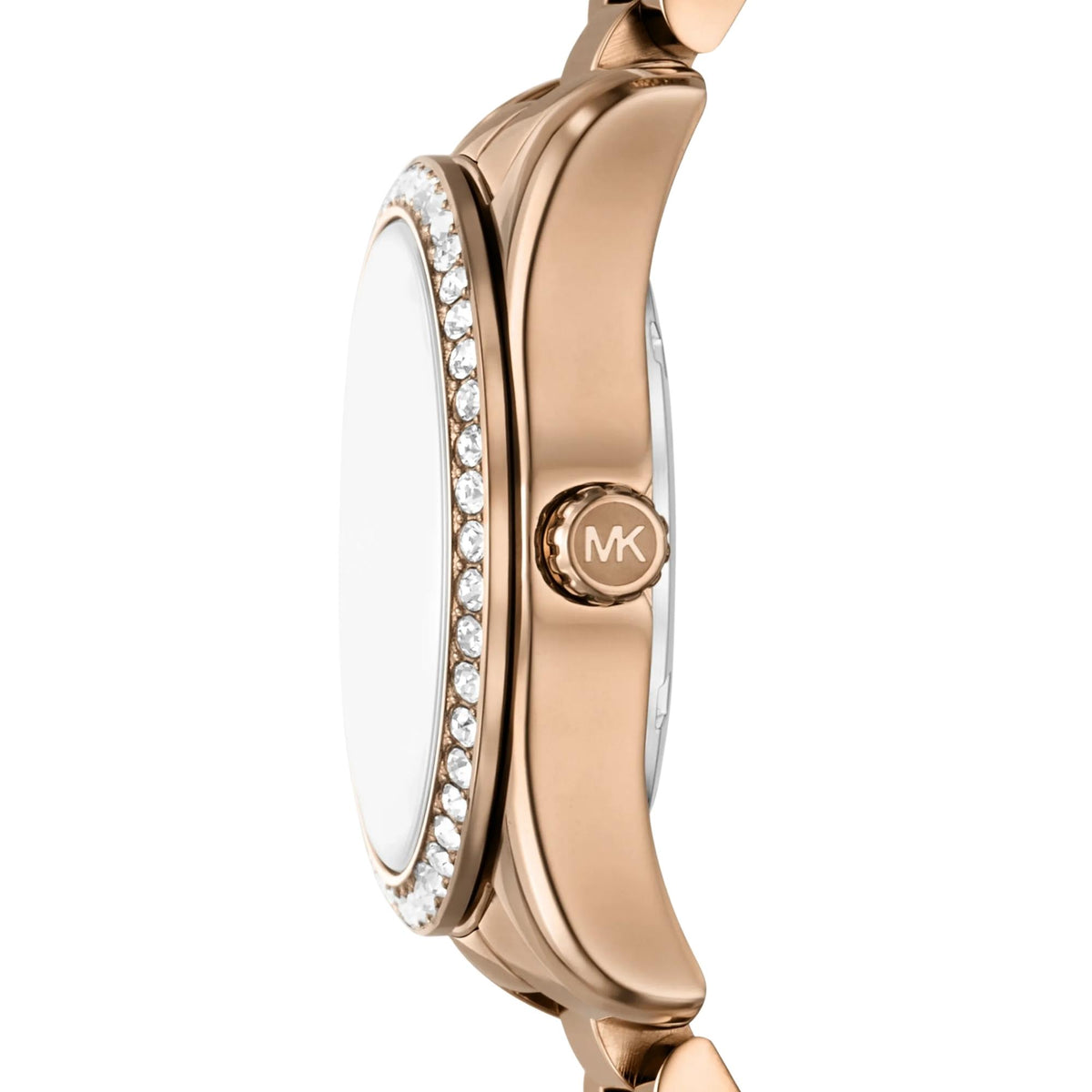 Michael Kors Lexington Pavé 33mm Beige Gold Dial Steel Ladies Quartz Watch MK7631