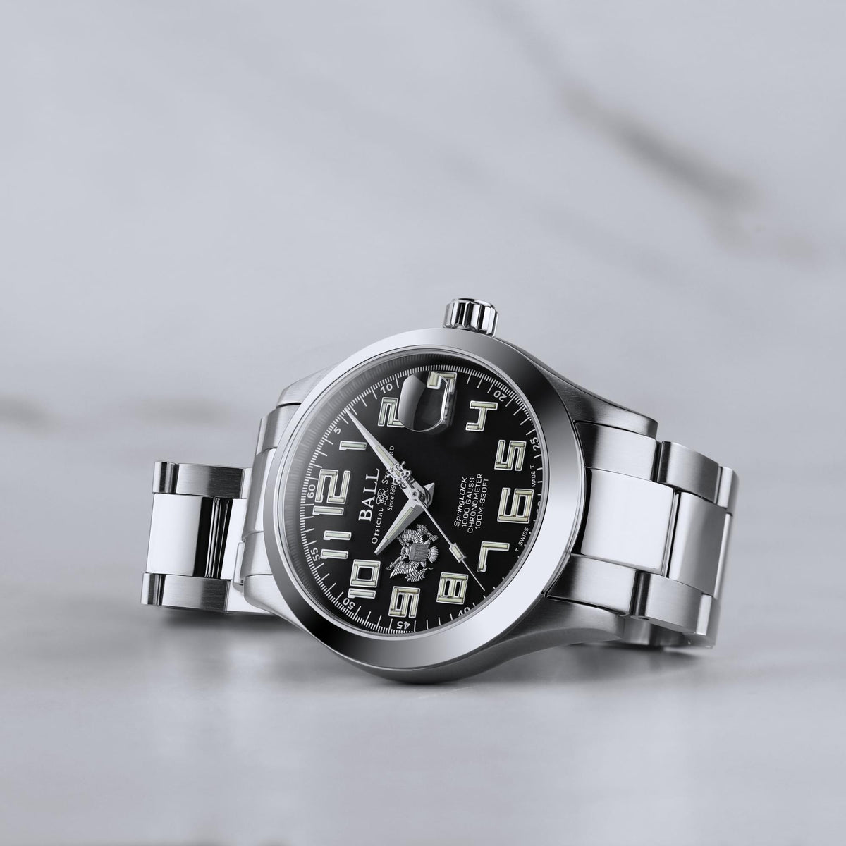 BALL Engineer III 'Army' 40mm Limited Edition Black Dial Steel Mens Automatic Watch NM3000C-S11C-BK