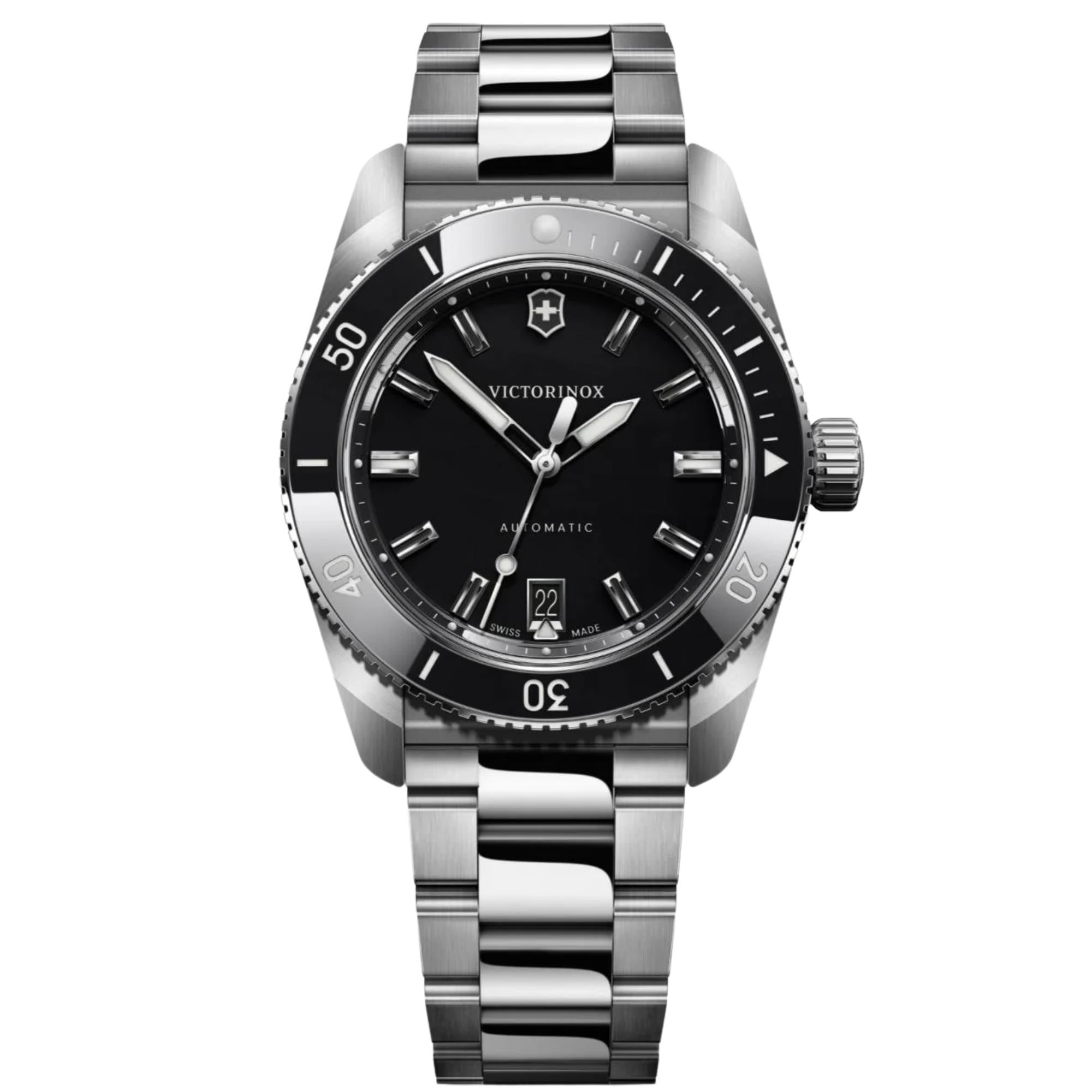 Victorinox Maverick 39mm Black Dial Steel Mens Automatic Watch 242105