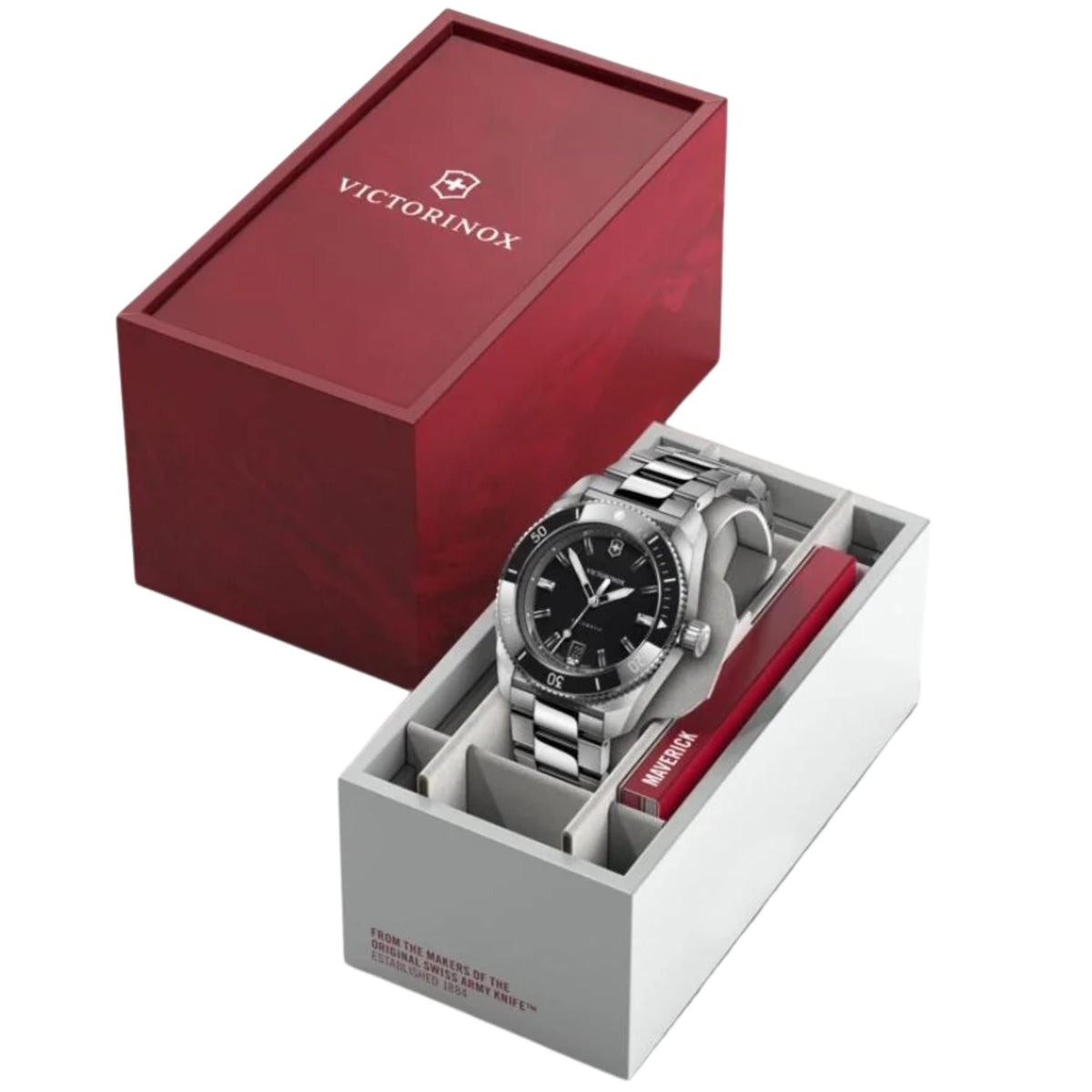 Victorinox Maverick 39mm Black Dial Steel Mens Automatic Watch 242105
