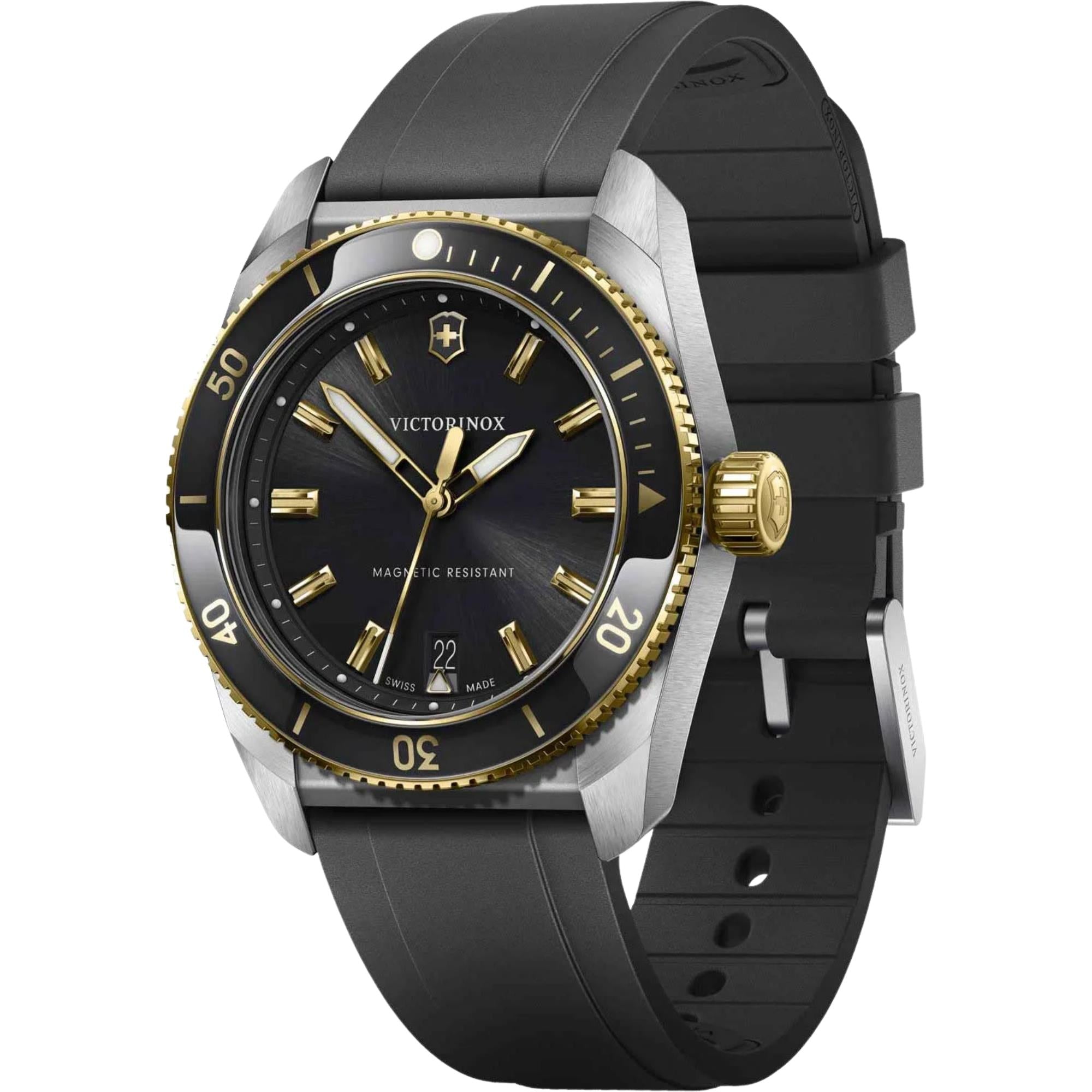 Victorinox Maverick 39mm Black Dial Rubber Mens Quartz Watch 242099