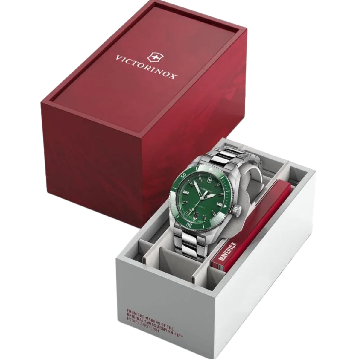 Victorinox Maverick 39mm Green Dial Steel Mens Automatic Watch 242107
