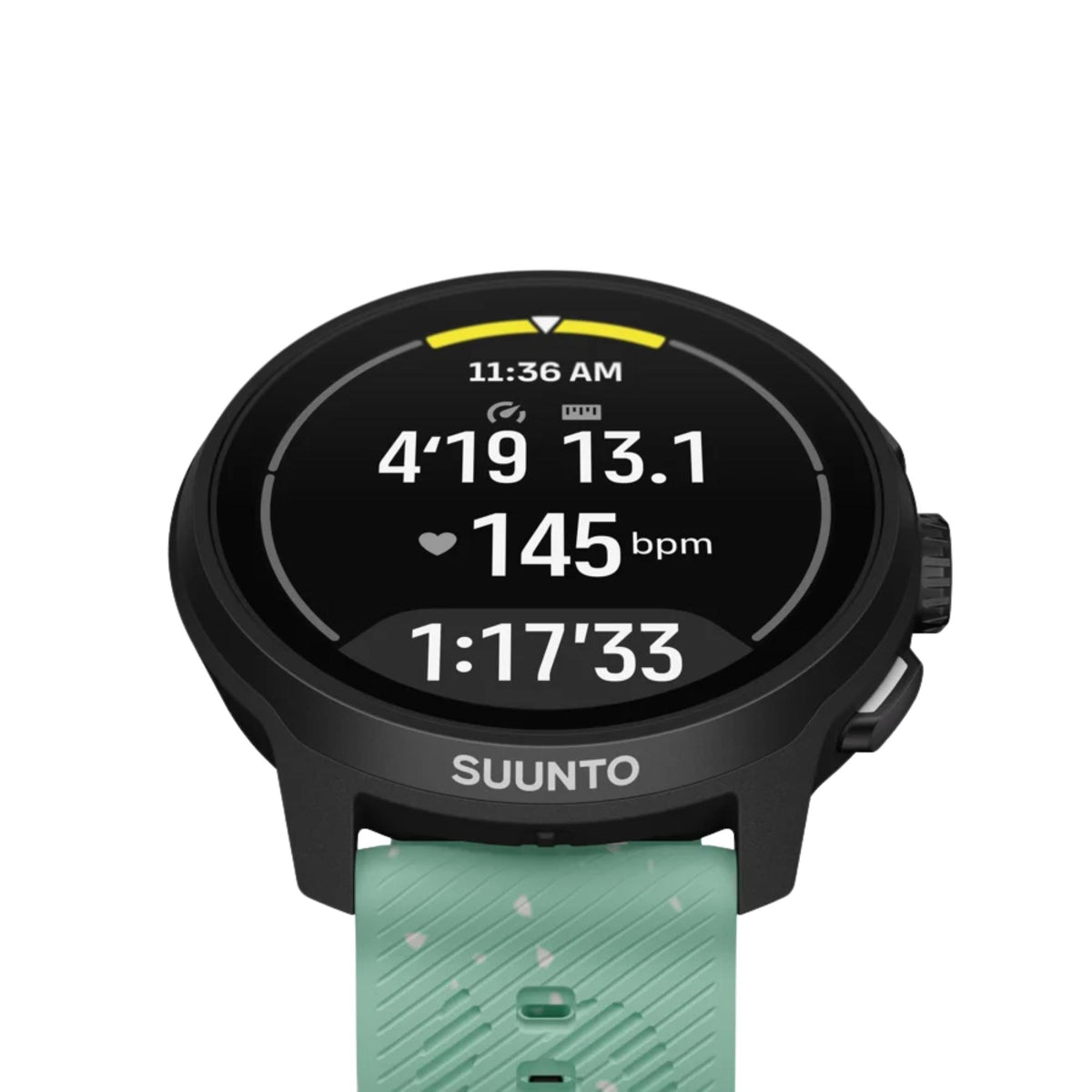 Suunto Run 2 46.5mm 64GB AMOLED Digital Aloe Green Silicone Smart Fitness Watch SS051641000
