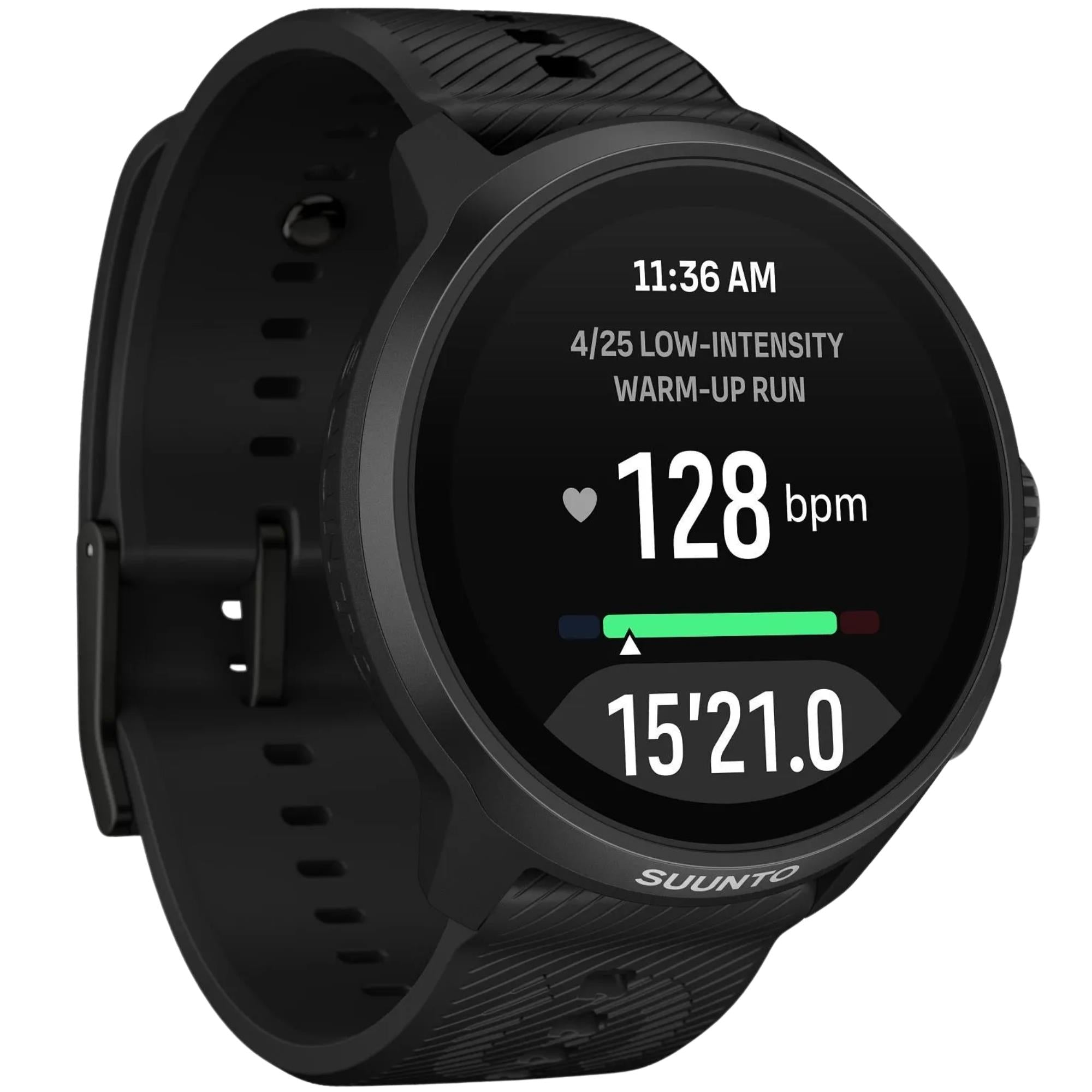 Suunto Run 2 46.5mm 4GB AMOLED Digital All Black Silicone Smart Fitness Watch SS051723000