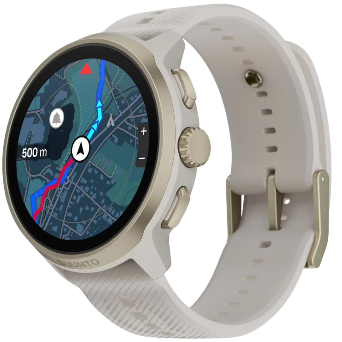 Suunto Run 2 46.5mm 4GB AMOLED Digital Feather Gold Silicone Smart Fitness Watch SS051724000