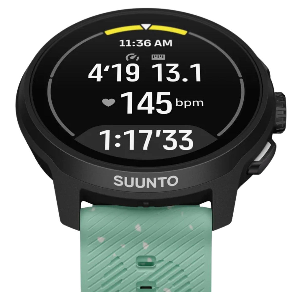 Suunto Run 2 46.5mm 4GB AMOLED Digital Aloe Green Silicone Smart Fitness Watch SS051725000