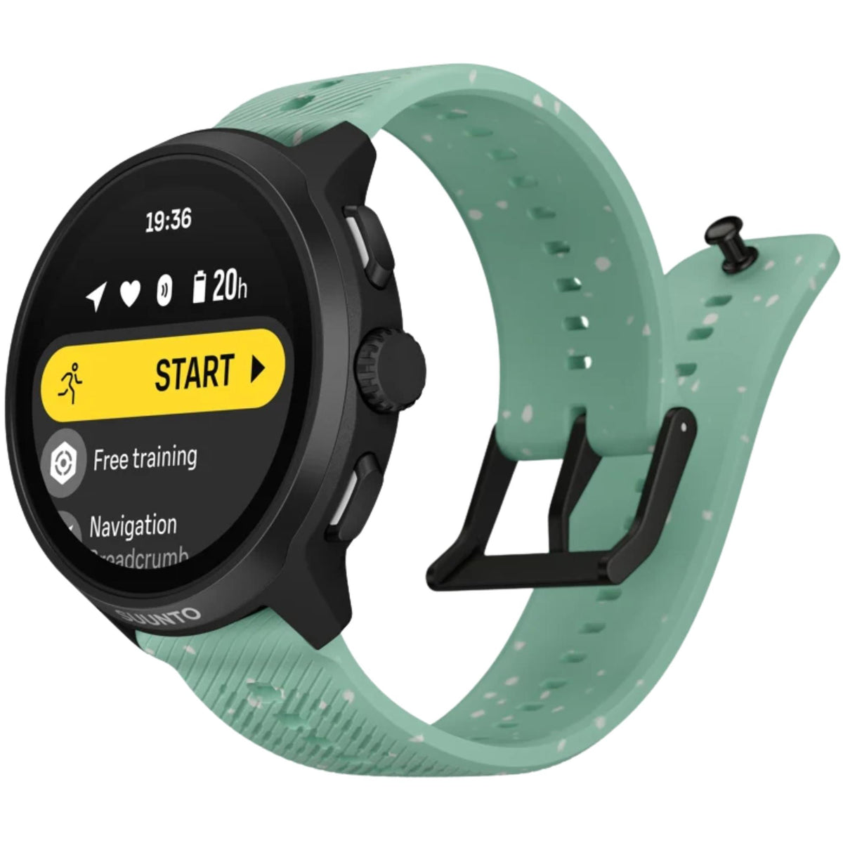 Suunto Run 2 46.5mm 4GB AMOLED Digital Aloe Green Silicone Smart Fitness Watch SS051725000