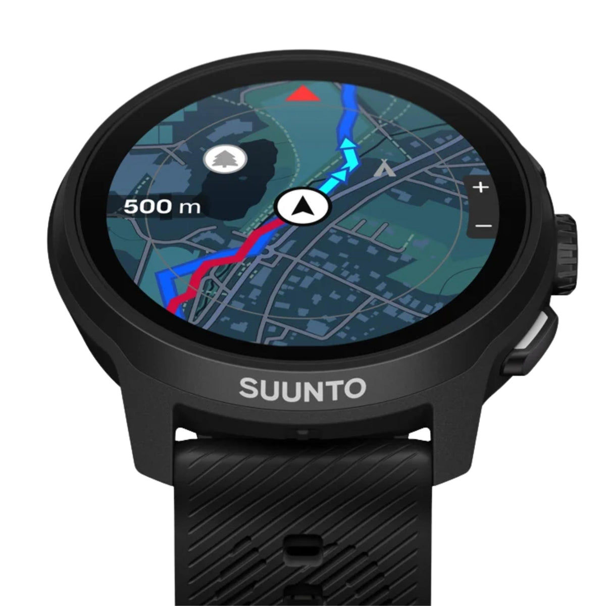 Suunto Run 2 46.5mm 64GB AMOLED Digital All Black Silicone Smart Fitness Watch SS051639000