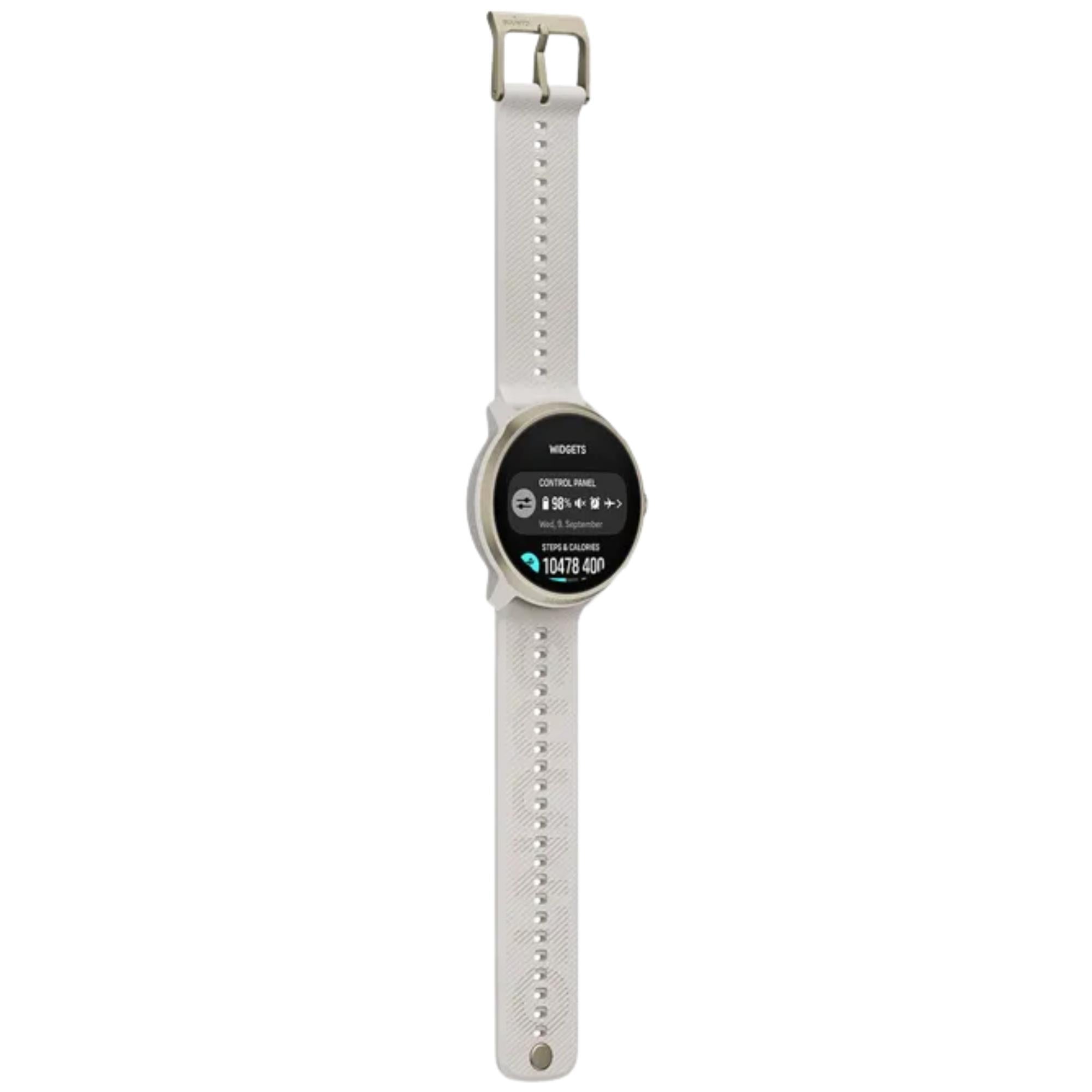 Suunto Run 2 46.5mm 64GB AMOLED Digital Feather Gold Silicone Strap Smart Fitness Watch SS051640000