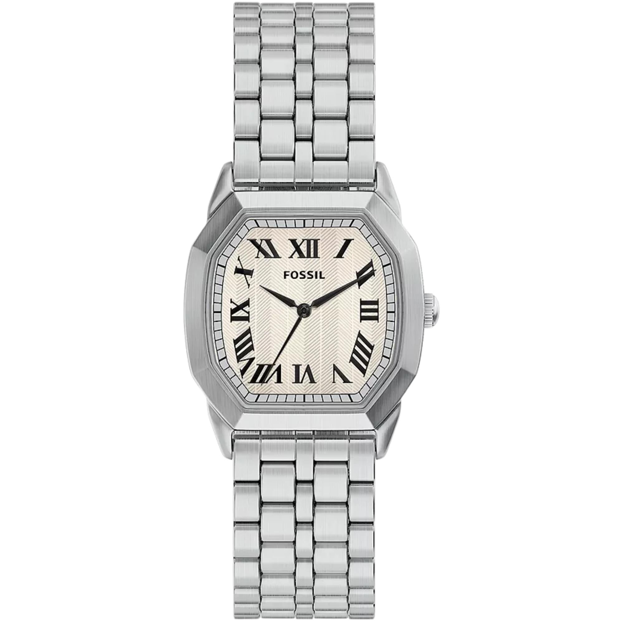 Fossil Harlow 33mm Cream Dial Steel Mens Quartz Watch FS6211