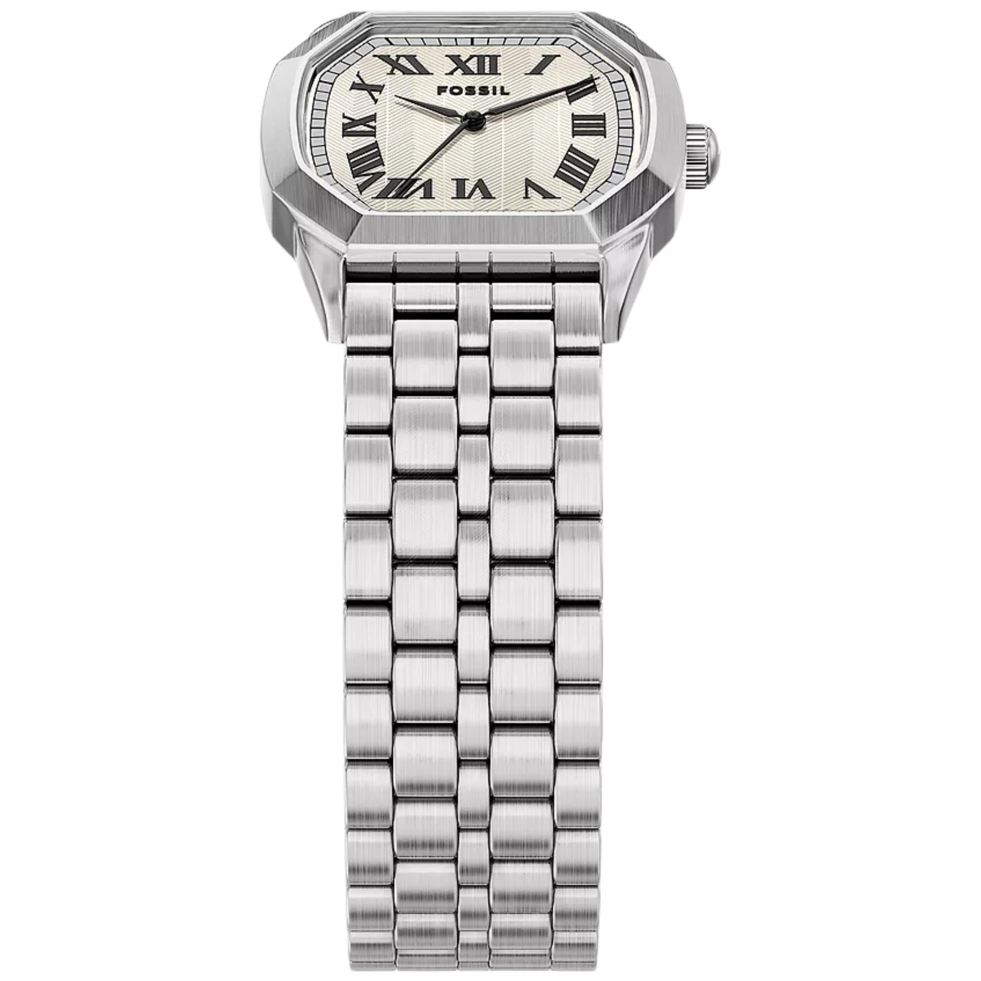 Fossil Harlow 33mm Cream Dial Steel Mens Quartz Watch FS6211