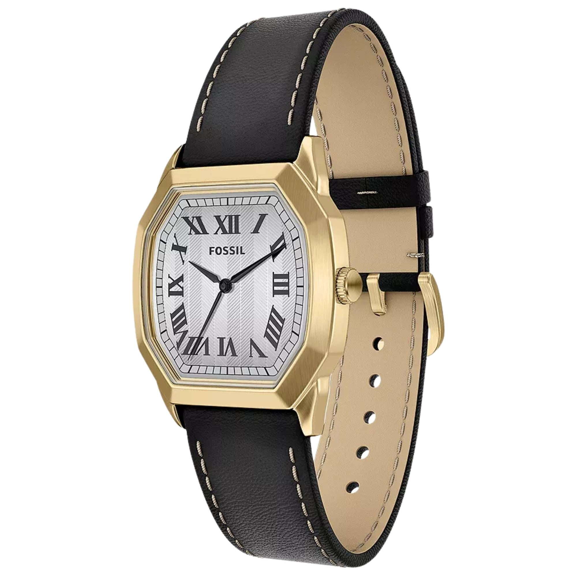 Fossil Harlow 33mm Cream Dial Steel Mens Quartz Watch FS6215