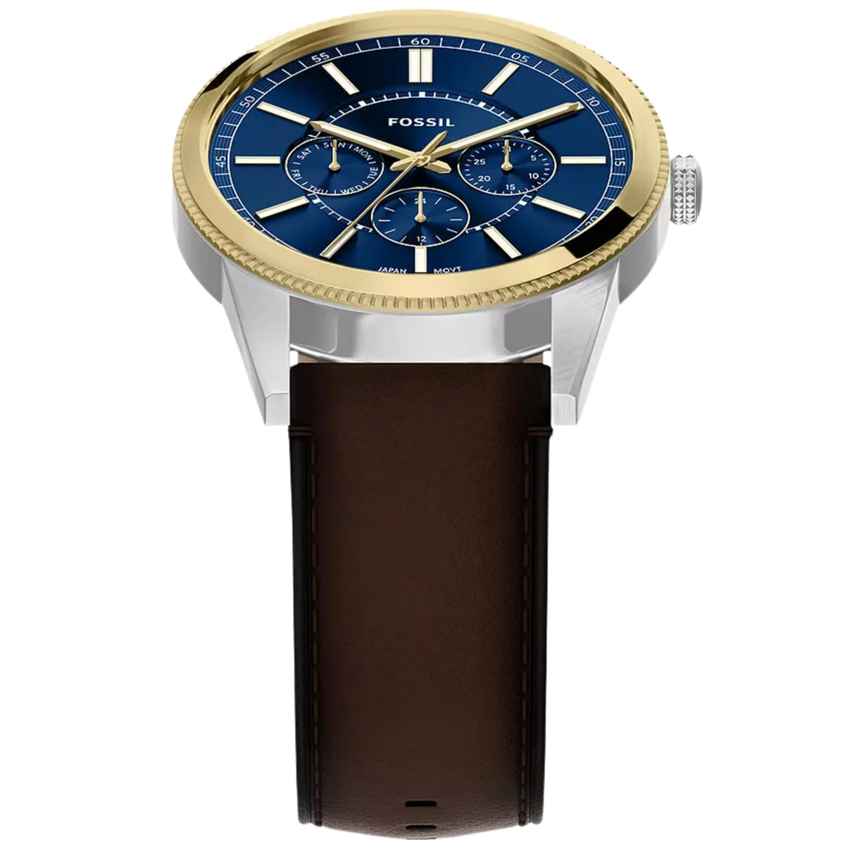 Fossil Pearson 42mm Multifunction Blue Dial Leather Mens Quartz Watch FS6195