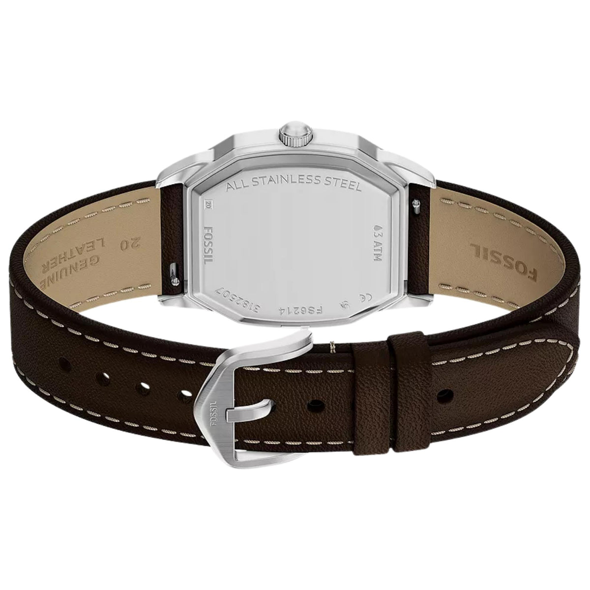 Fossil Harlow 33mm Cream Dial Leather Mens Quartz Watch FS6214