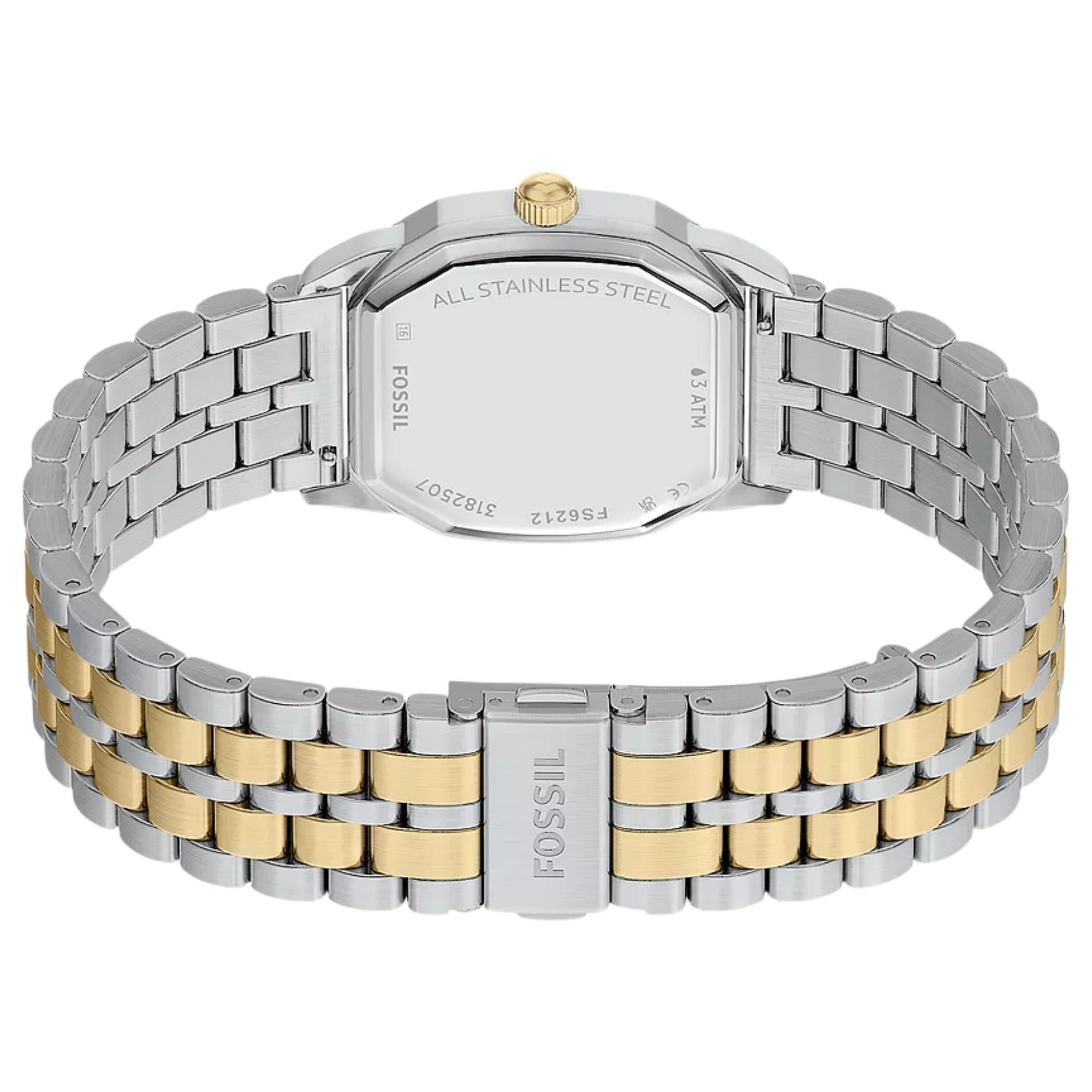 Fossil Harlow 33mm Cream Dial Steel Mens Quartz Watch FS6212