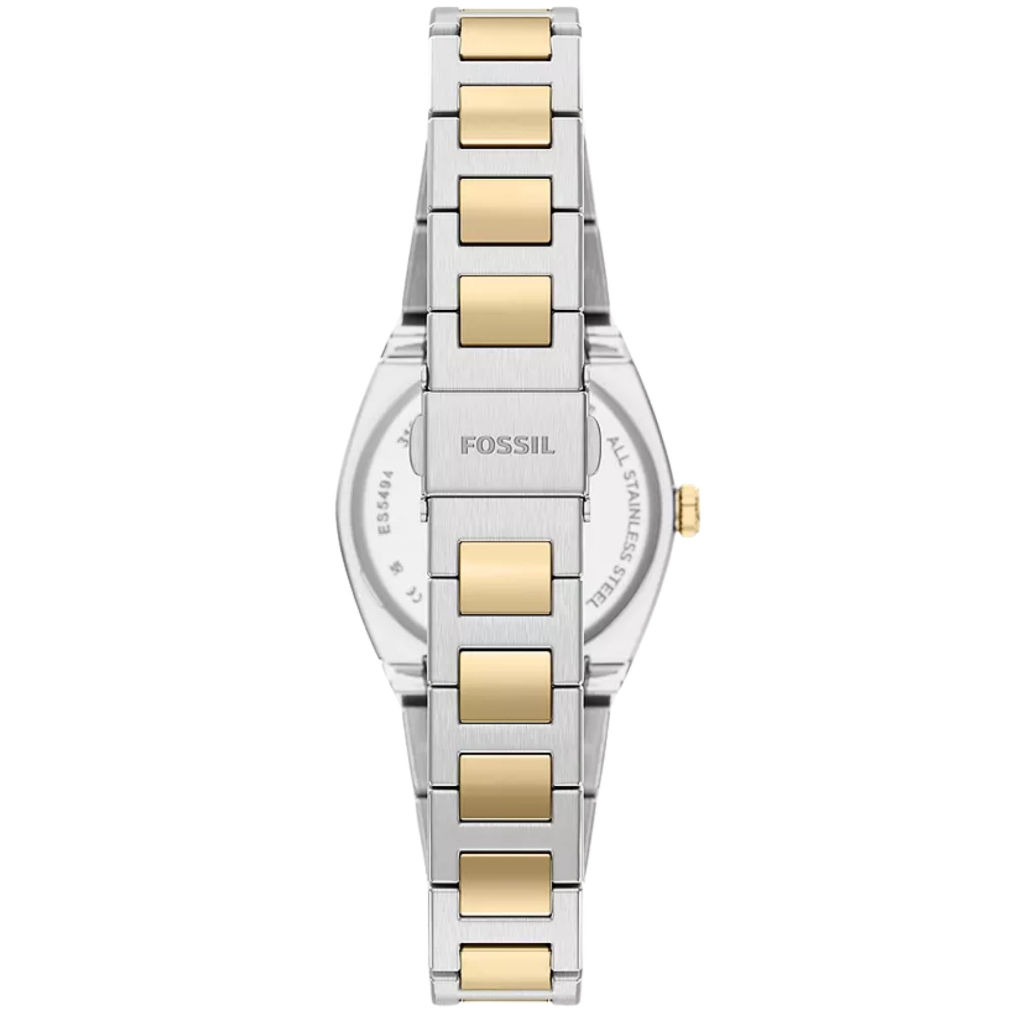 Fossil Everett 27mm Silver Dial Steel Ladies Quartz Watch ES5494