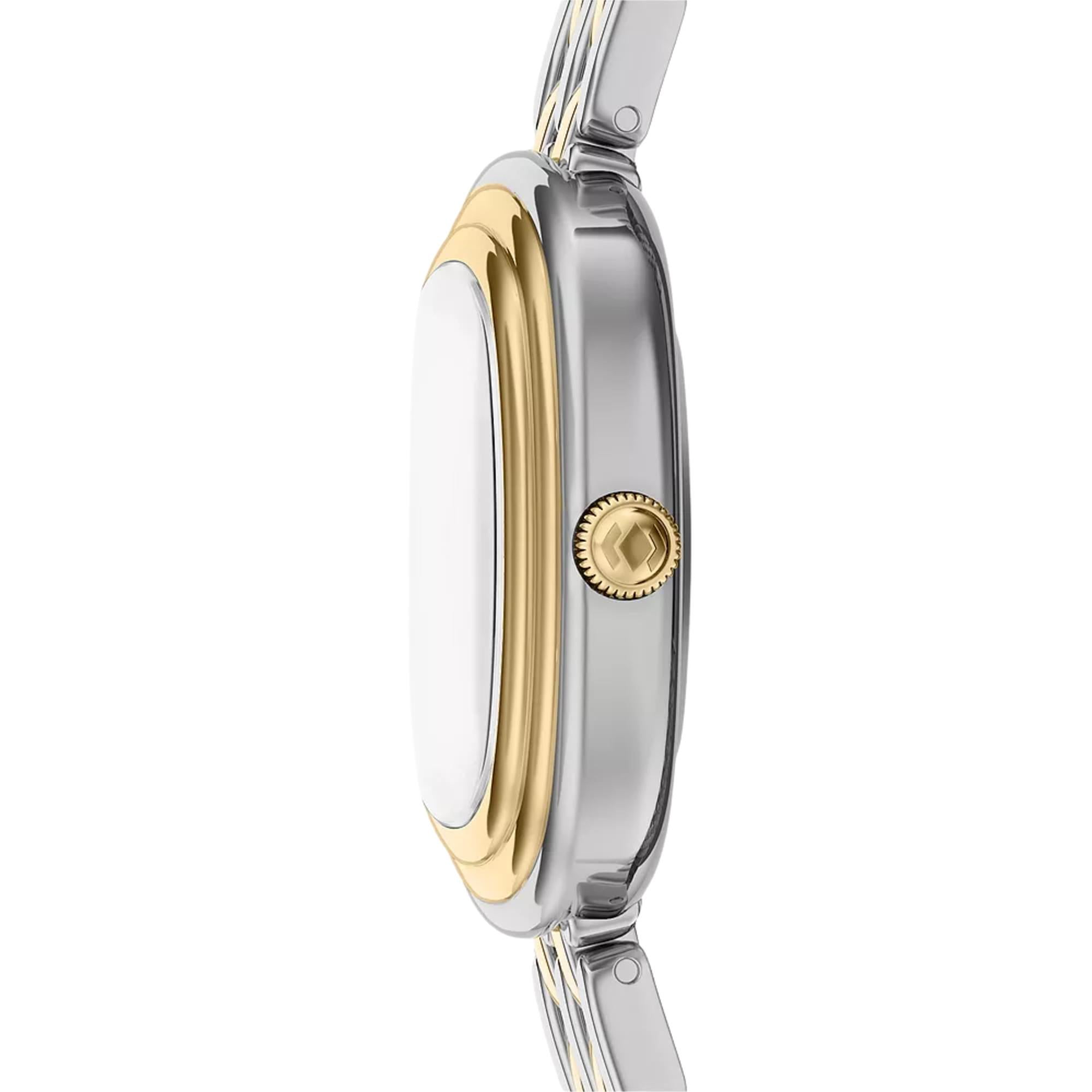 Fossil Emerson 30mm Silver Dial Steel Ladies Quartz Watch ES5509