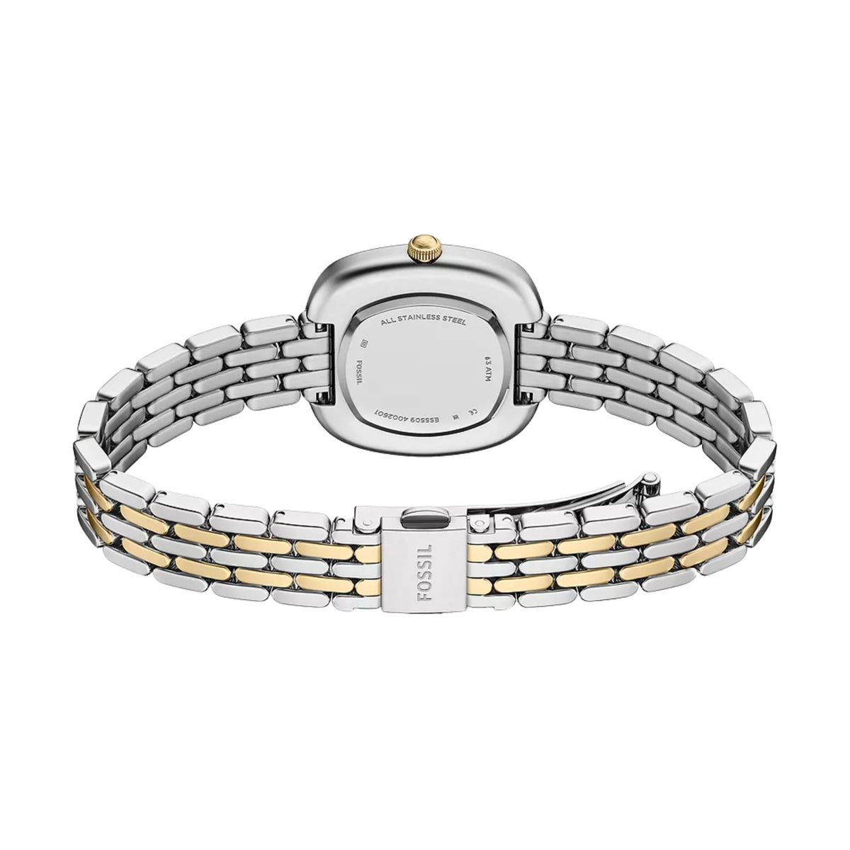 Fossil Emerson 30mm Silver Dial Steel Ladies Quartz Watch ES5509