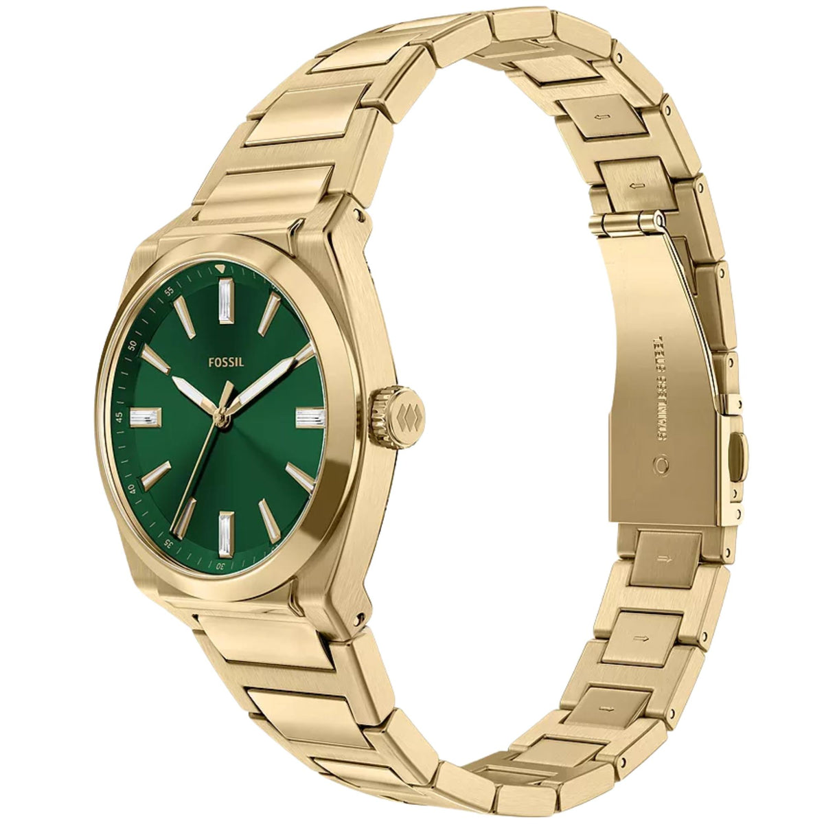 Fossil Everett 27mm Green Dial Steel Ladies Quartz Watch ES5493