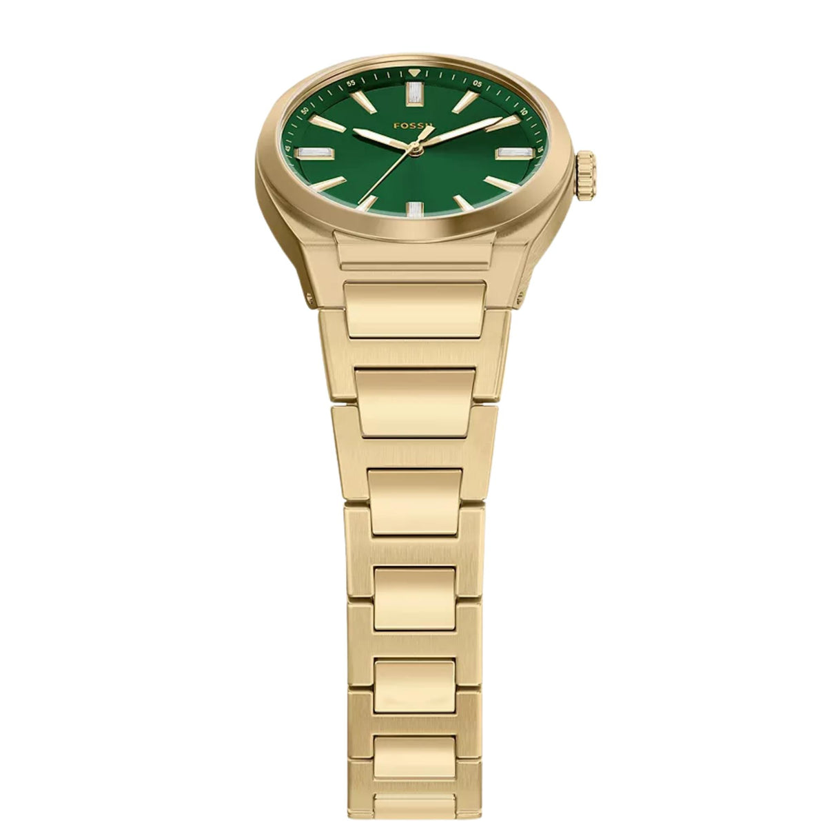 Fossil Everett 27mm Green Dial Steel Ladies Quartz Watch ES5493
