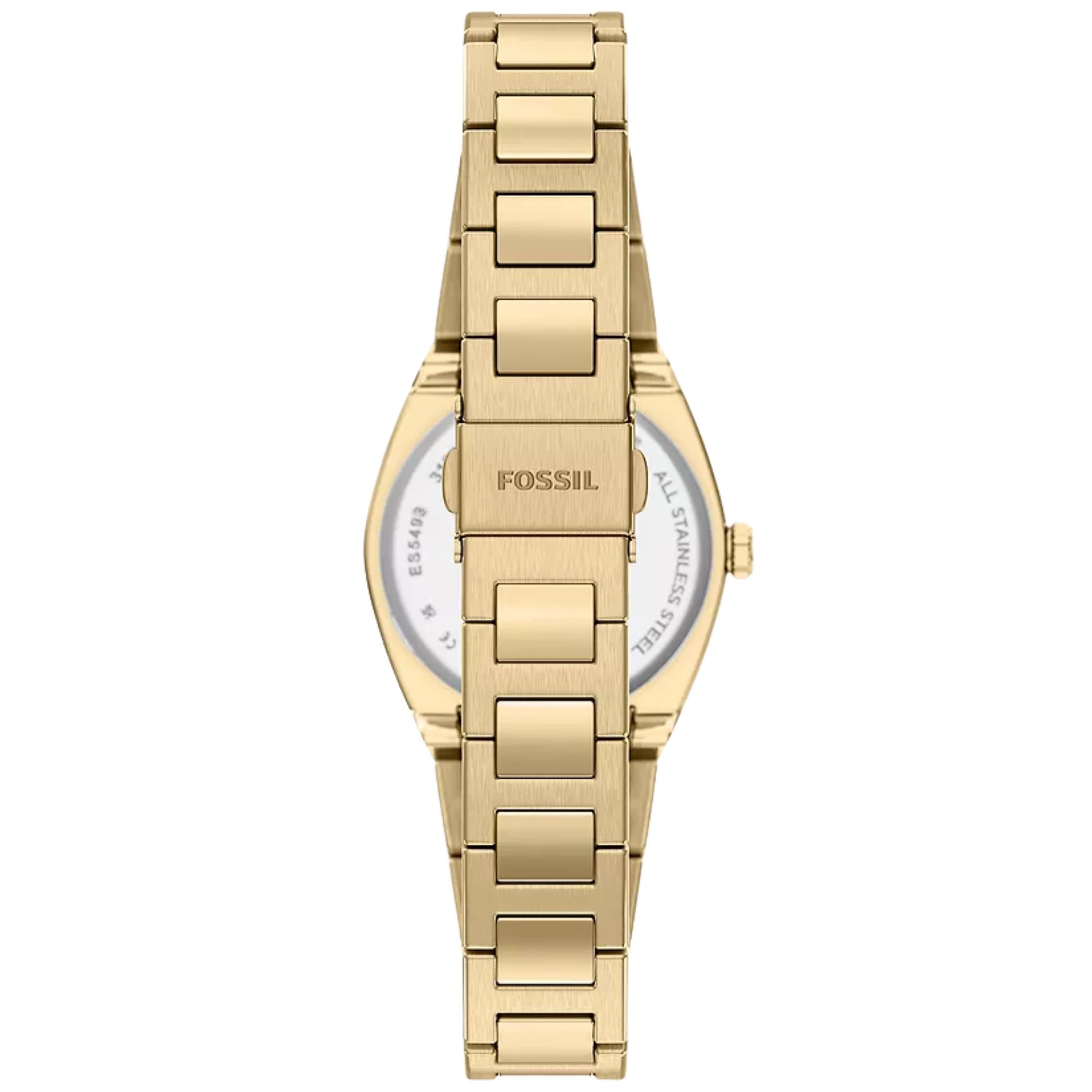 Fossil Everett 27mm Green Dial Steel Ladies Quartz Watch ES5493