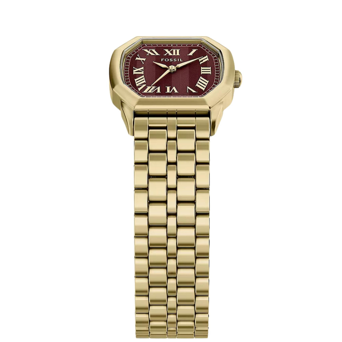 Fossil Harlow 27mm Red Dial Steel Ladies Quartz Watch ES5511