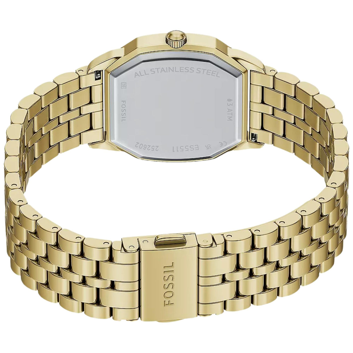 Fossil Harlow 27mm Red Dial Steel Ladies Quartz Watch ES5511