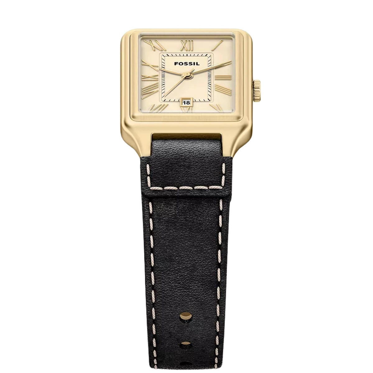 Fossil Raquel 23mm Cream Dial Leather Ladies Quartz Watch ES5505
