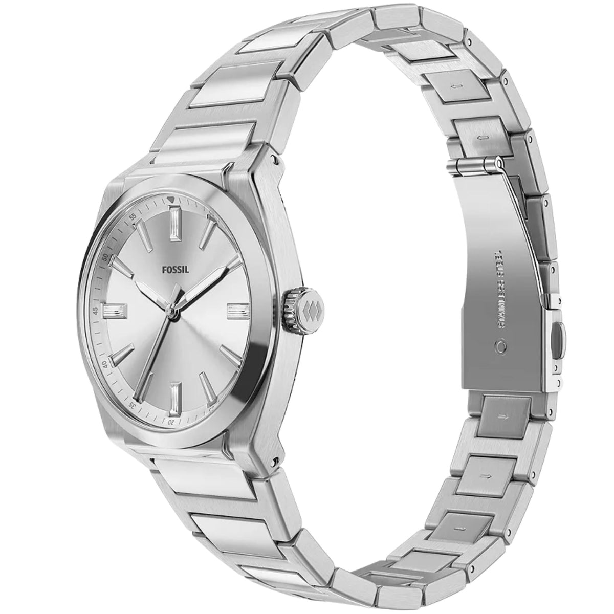 Fossil Everett 27mm Silver Dial Steel Ladies Quartz Watch ES5490