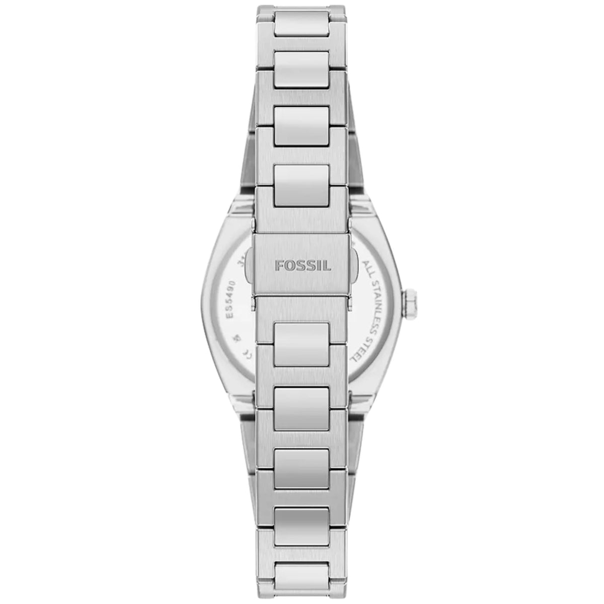 Fossil Everett 27mm Silver Dial Steel Ladies Quartz Watch ES5490
