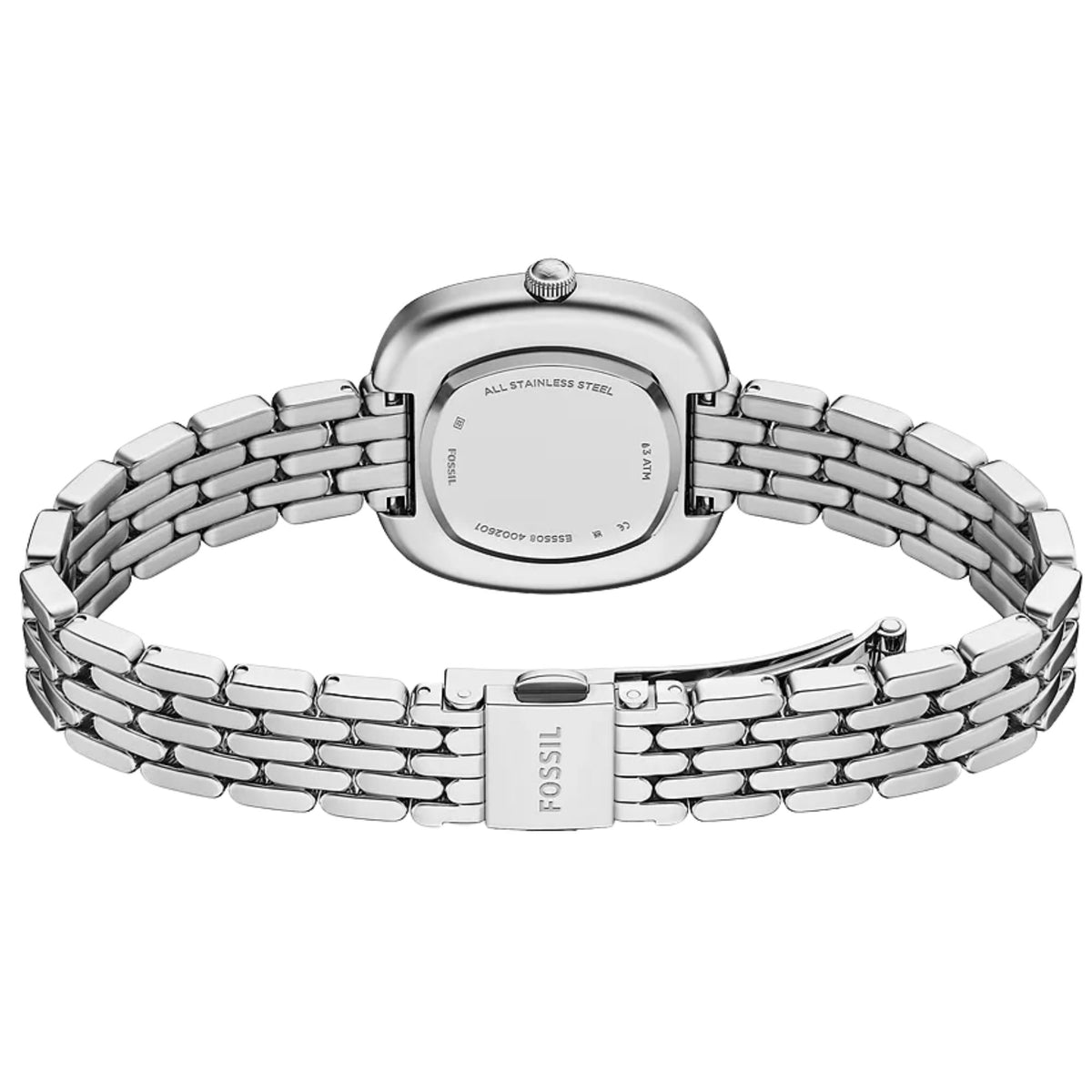 Fossil Emerson 30mm Silver Dial Steel Ladies Quartz Watch ES5508
