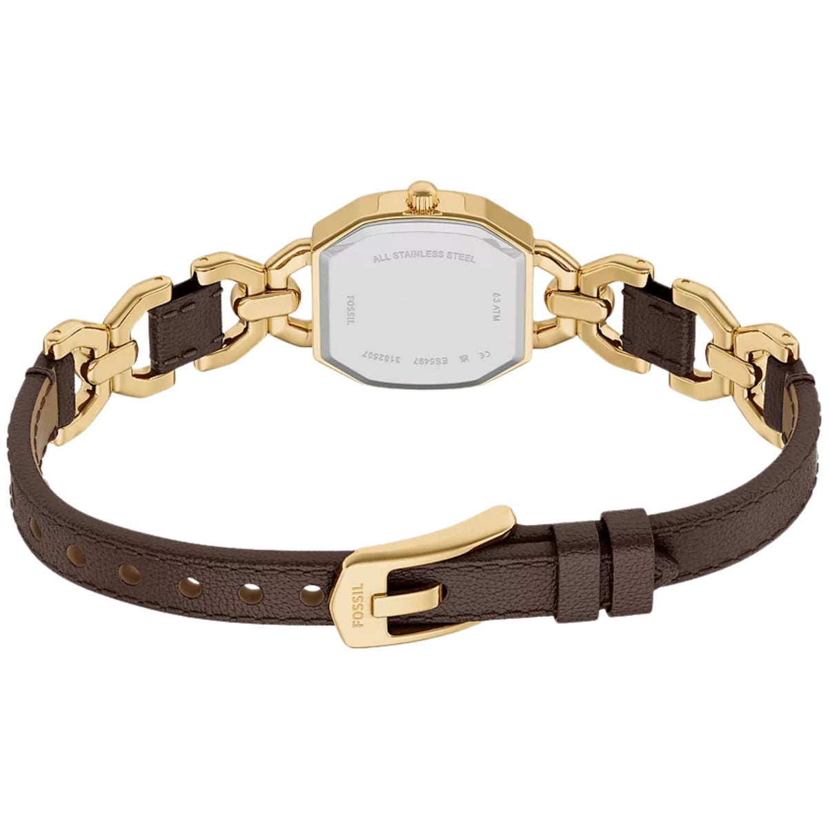 Fossil Harlow 22mm Brown Dial Leather Ladies Quartz Watch ES5497