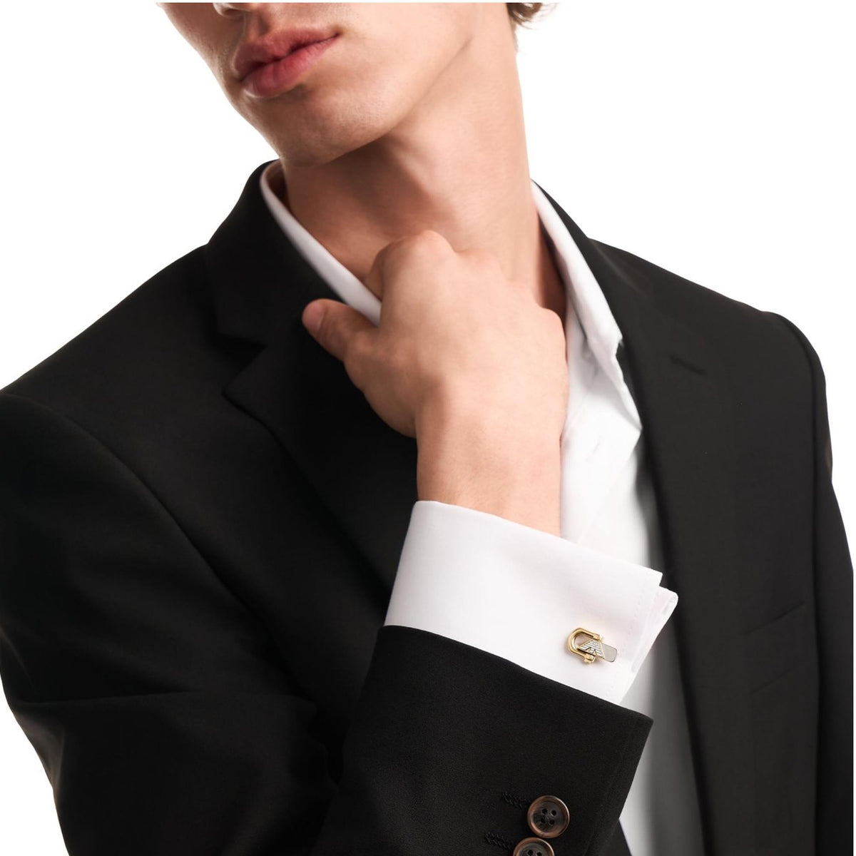 Emporio Armani Eagle Logo Two-Tone Steel Mens Cufflinks EGS3371040