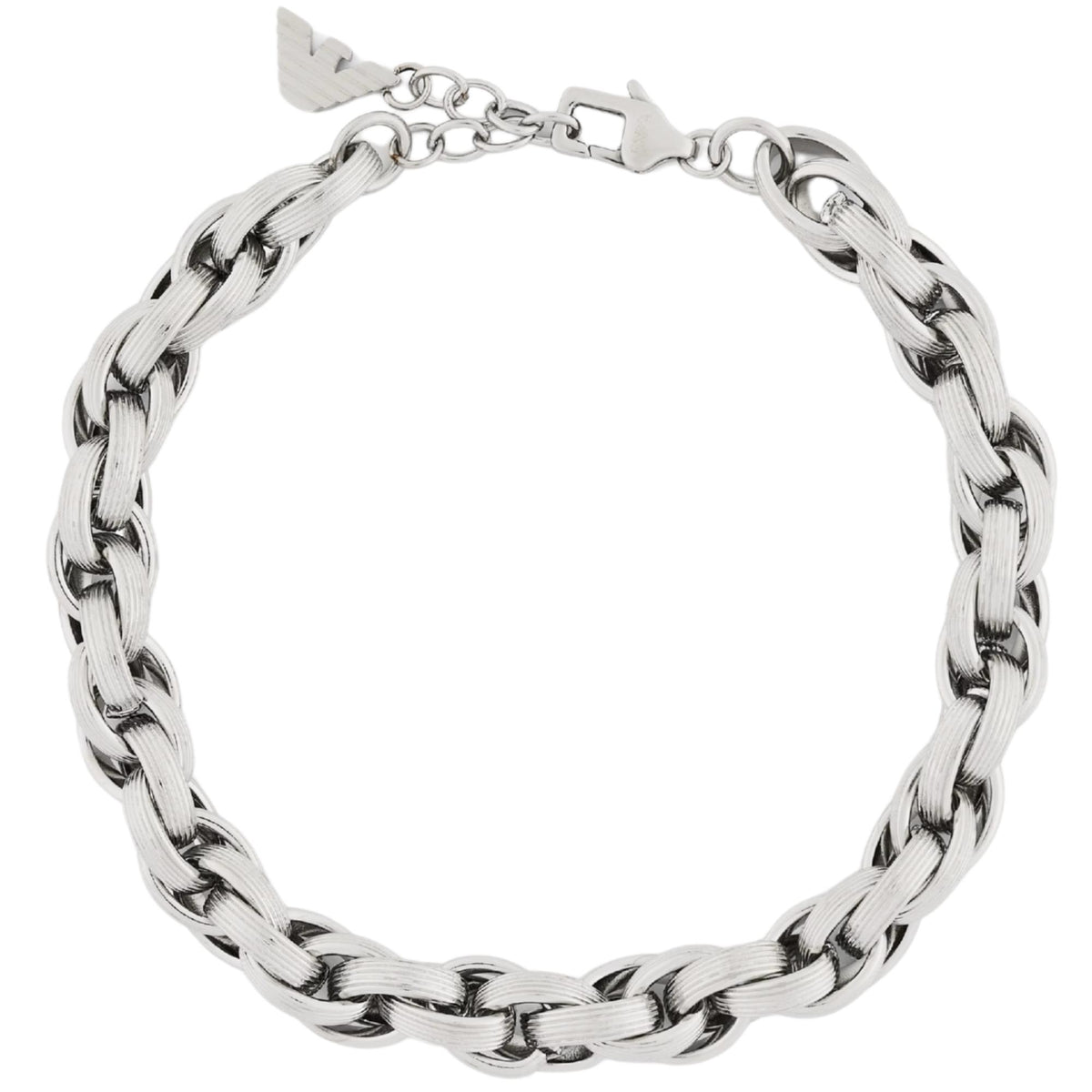 Emporio Armani Iconic Trend Silver Steel Mens Chain Bracelet EGS3377040