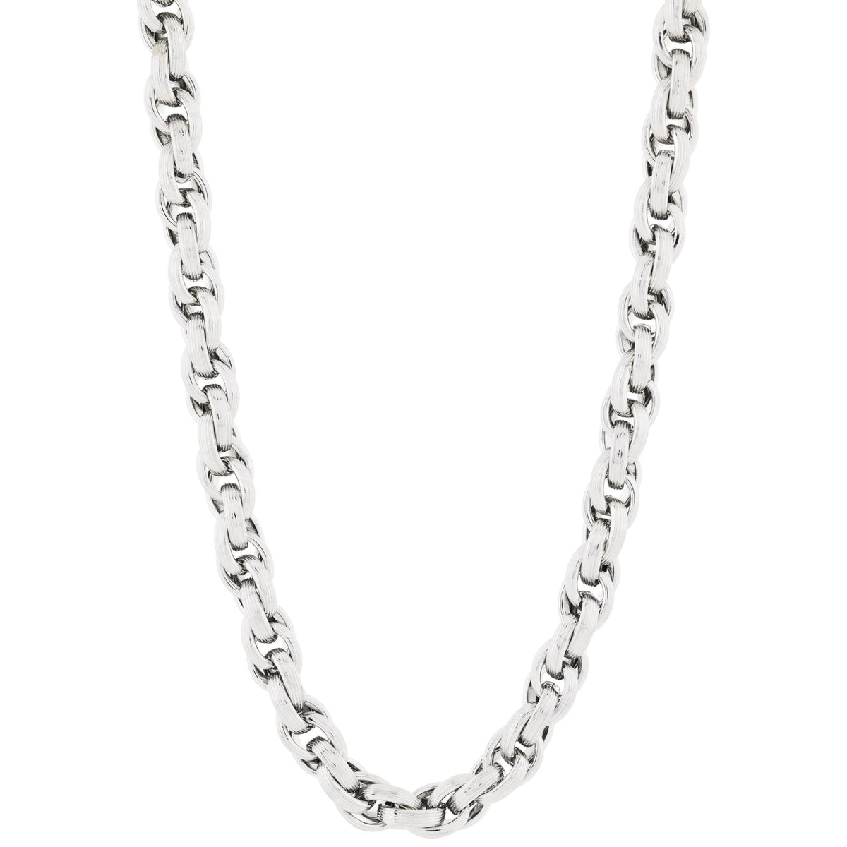 Emporio Armani Iconic Trend Silver Steel Mens Chain Necklace EGS3378040