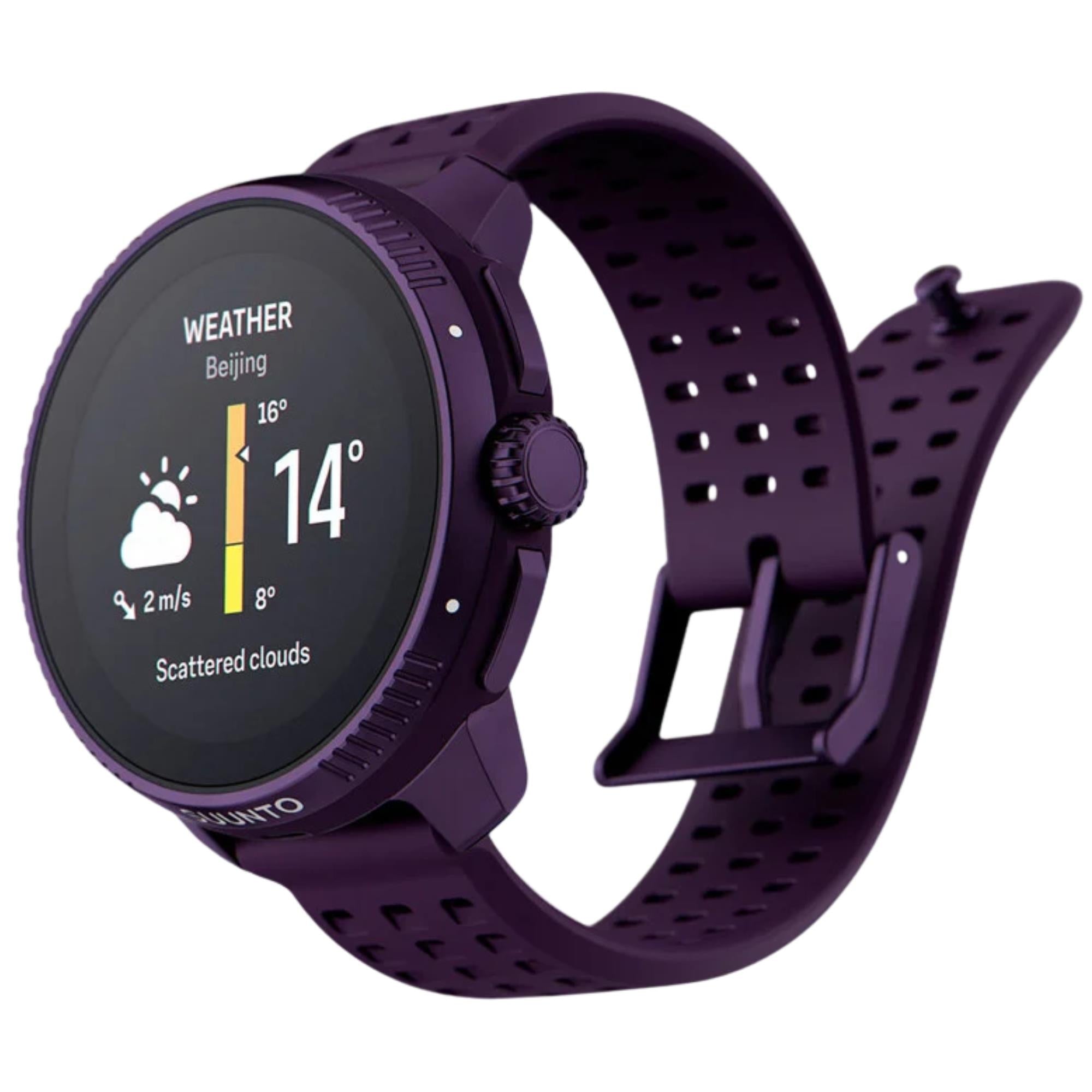 Suunto Race 49mm AMOLED Digital Titanium Amethyst Smart Fitness Watch SS050933000