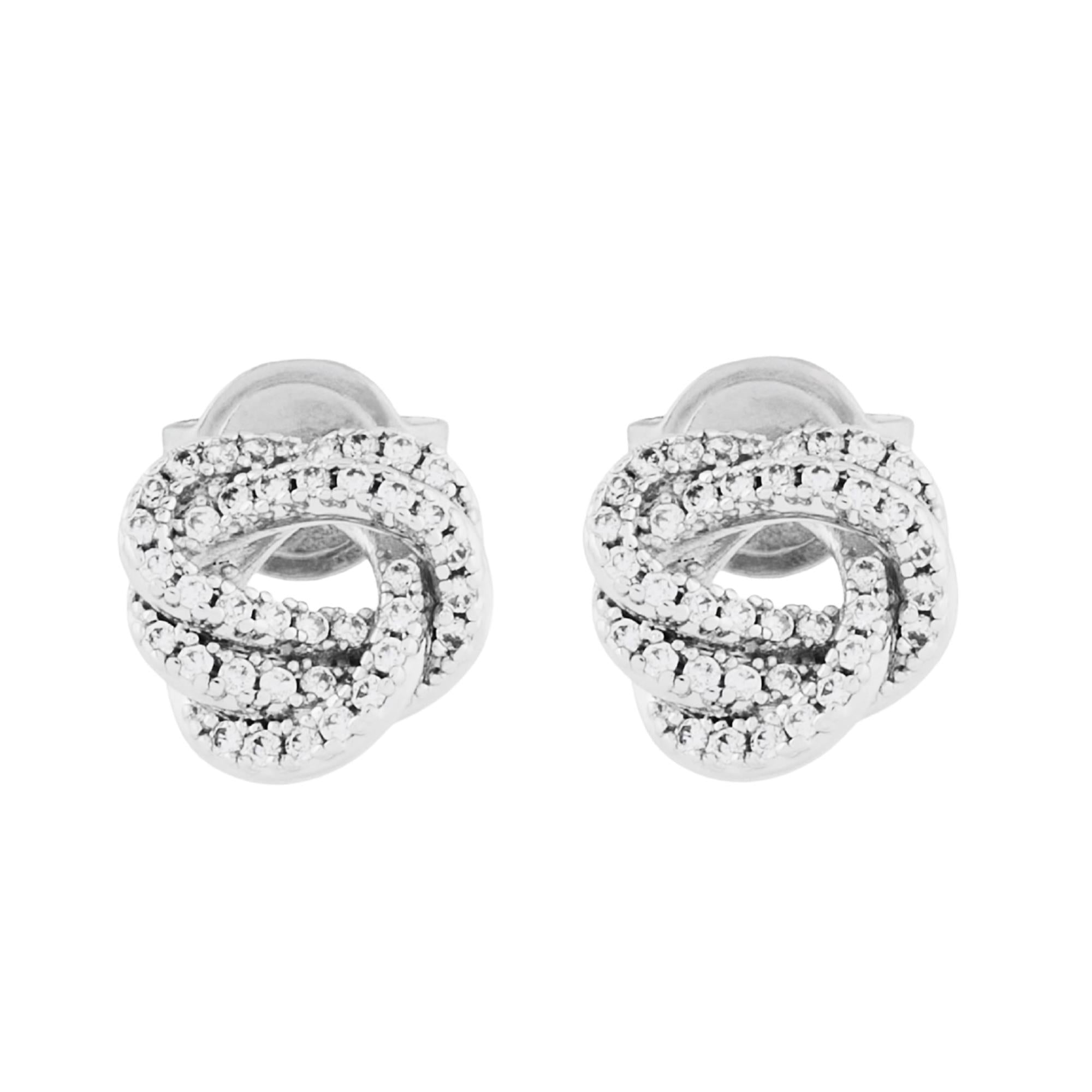 Emporio Armani Sentimental Silver Brass Ladies Stud Earrings EGS3423040