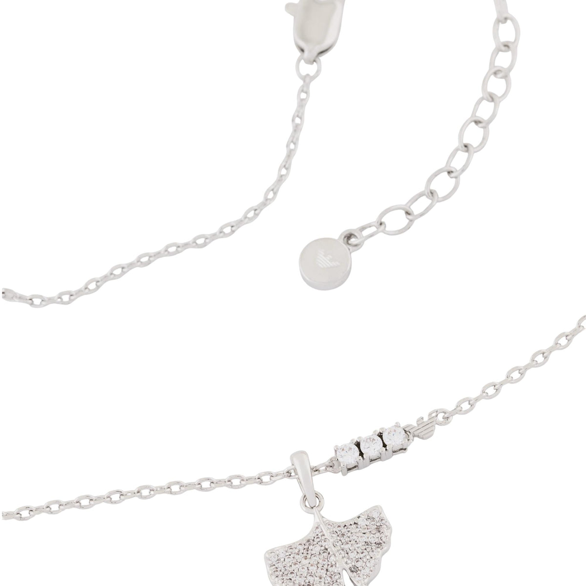 Emporio Armani Sentimental Silver Brass Ladies Pendant Necklace EGS3411040