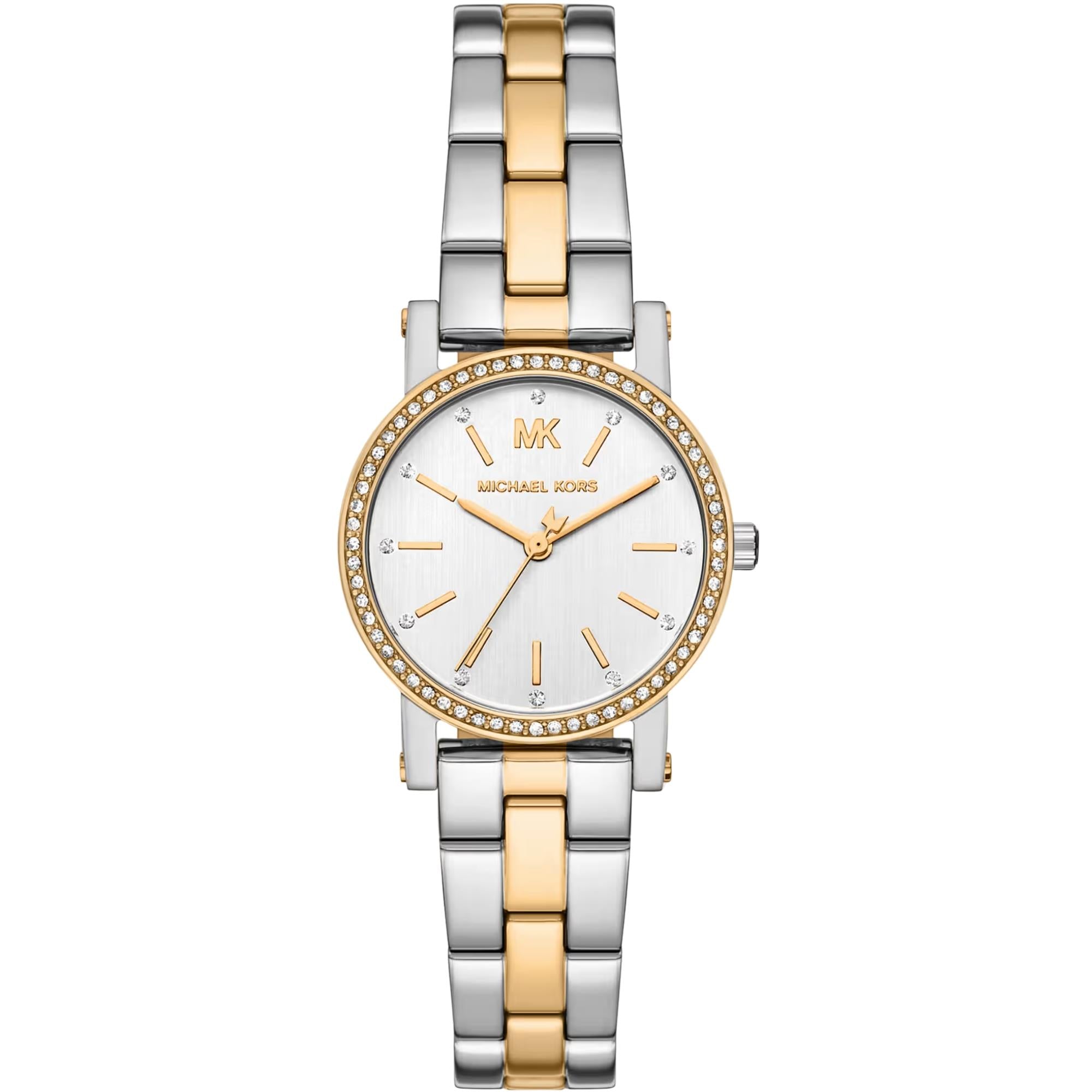 Michael Kors Corey 28mm Silver Dial Steel Ladies Quartz Watch MK7668
