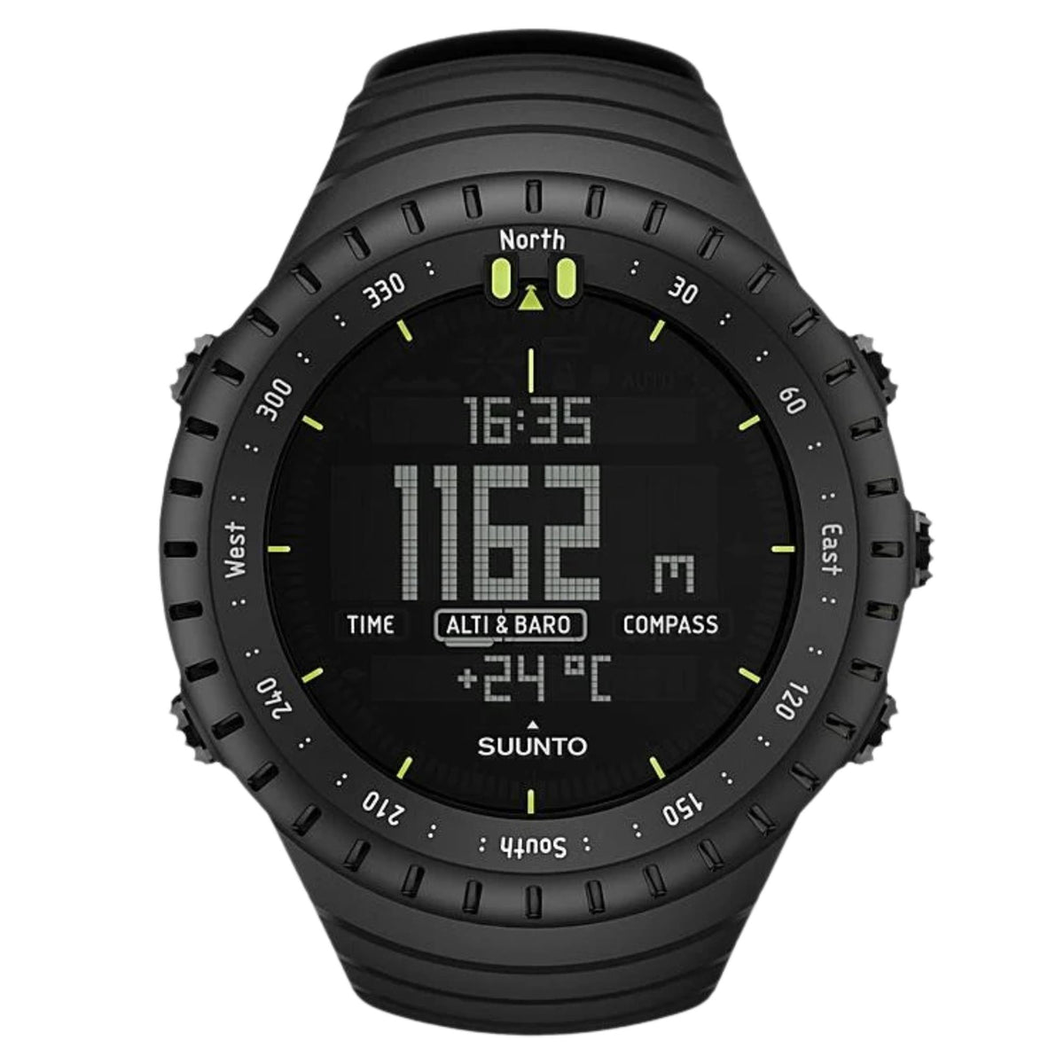 Suunto Core 49mm Digital All Black Elastomer Outdoor Watch SS014279010