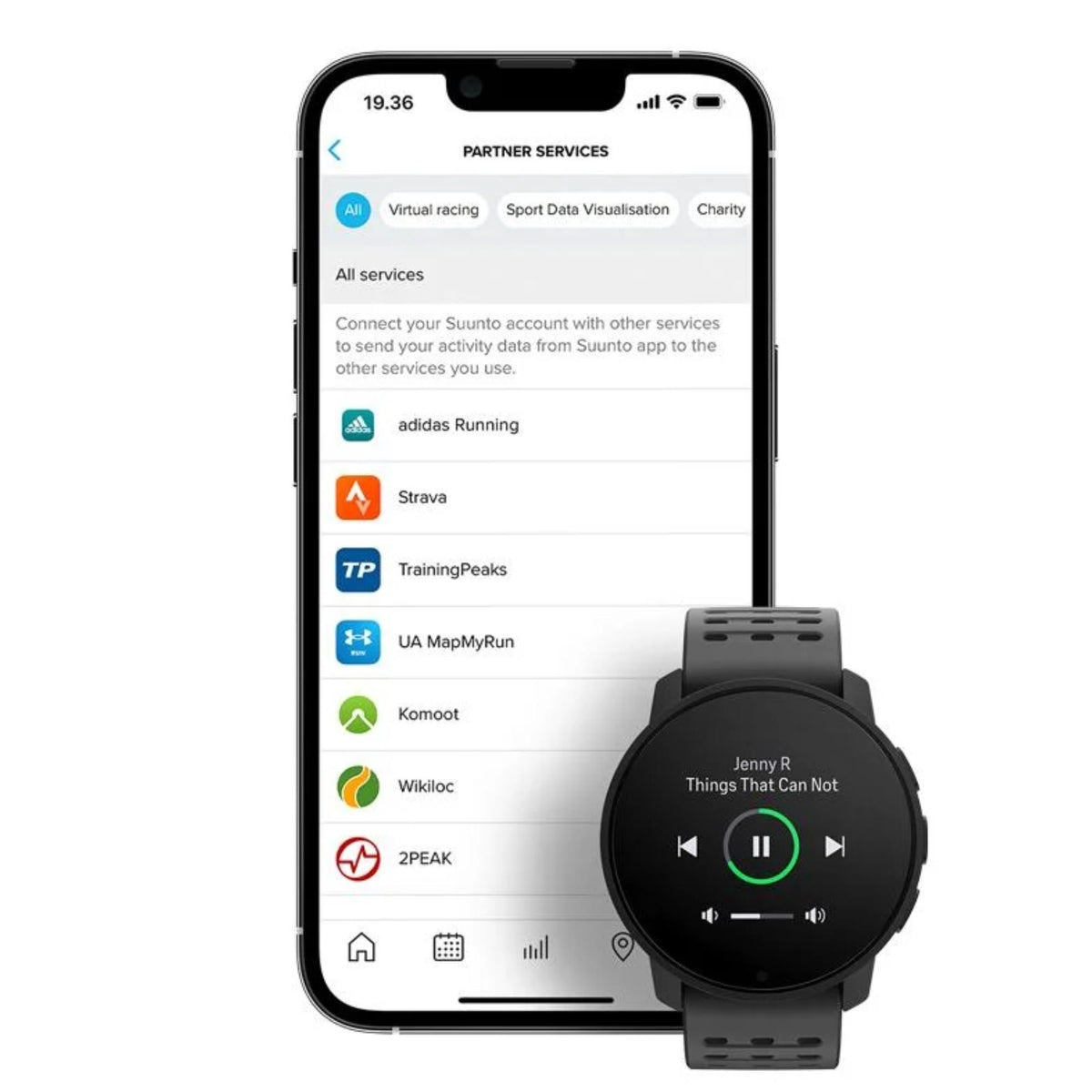 Suunto 9 Peak Pro 43mm Digital All Black Silicone Smart Fitness Watch SS050807000