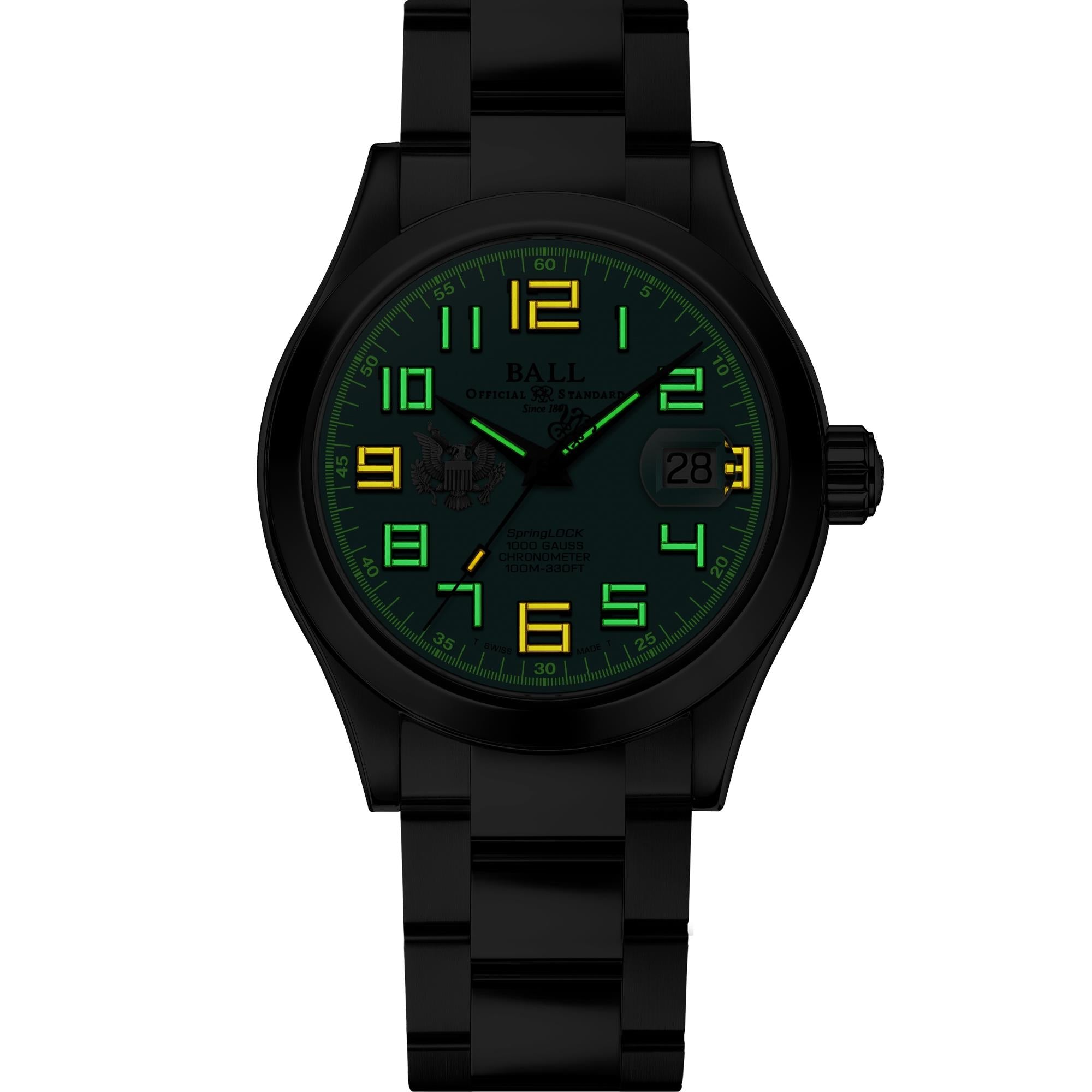 BALL Engineer III 'Army' 40mm Limited Edition Turquoise Dial Steel Mens Automatic Watch NM3000C-S11C-TQ