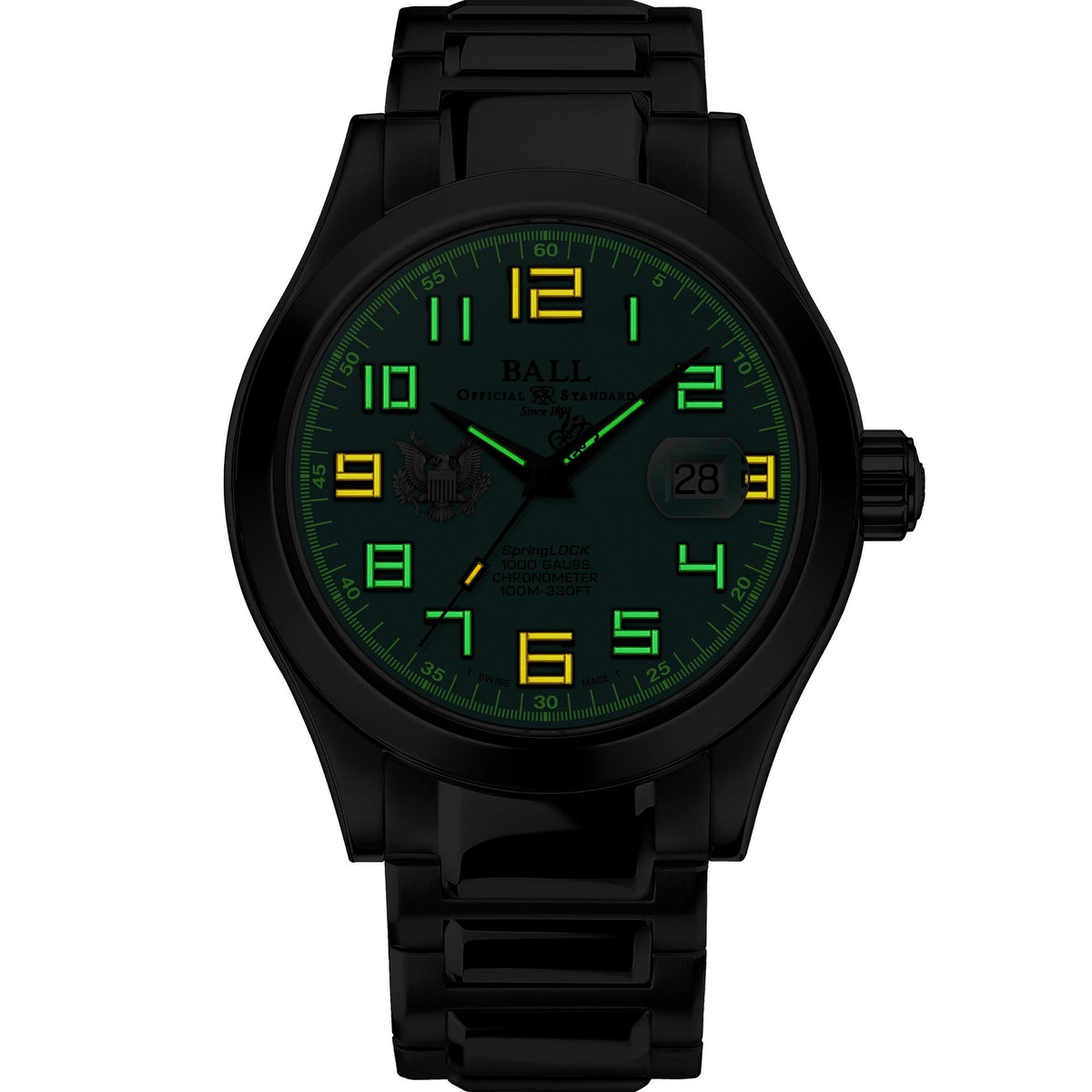 BALL Engineer III 'Army' 43mm Limited Edition Turquoise Dial Steel Mens Automatic Watch NM9028C-S49C-TQ