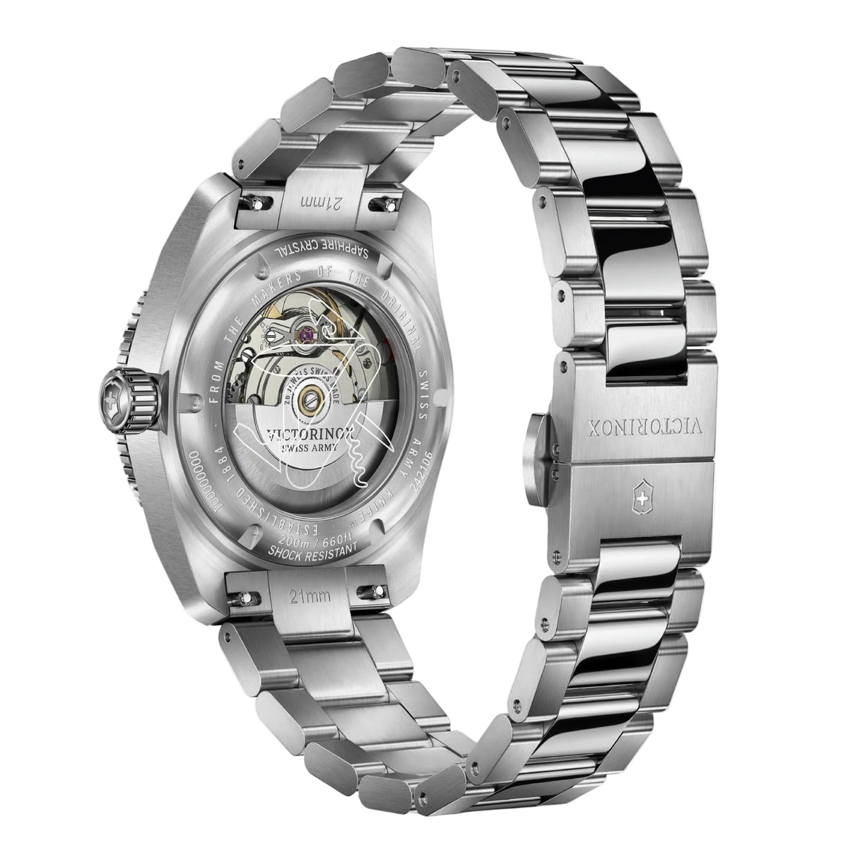 Victorinox Maverick 39mm Blue Dial Steel Mens Automatic Watch 242106