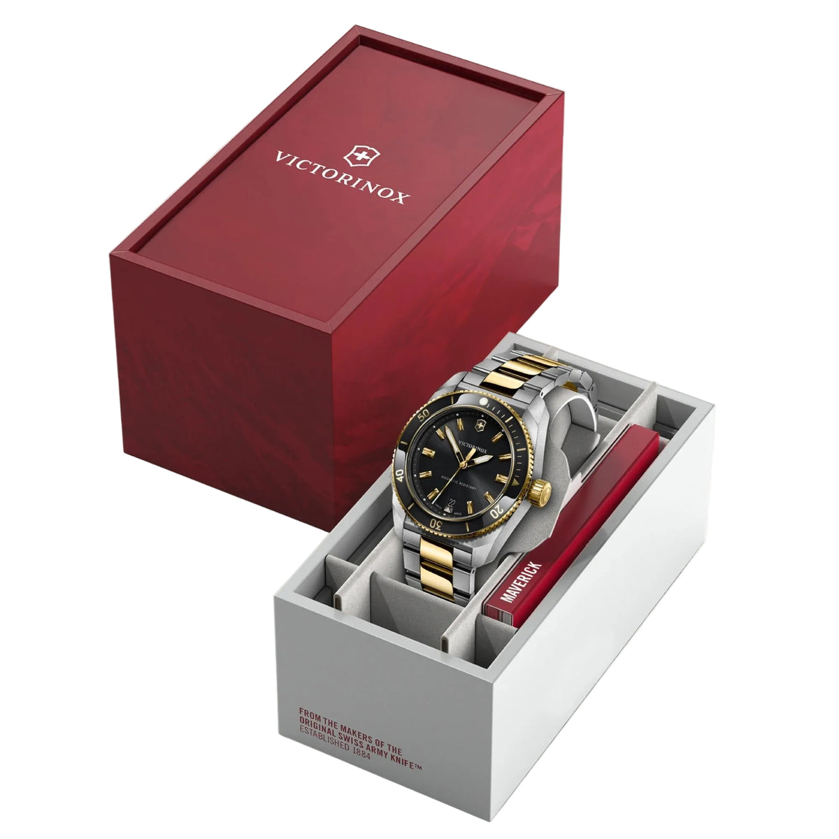Victorinox Maverick 39mm Black Dial Steel Mens Quartz Watch 242102