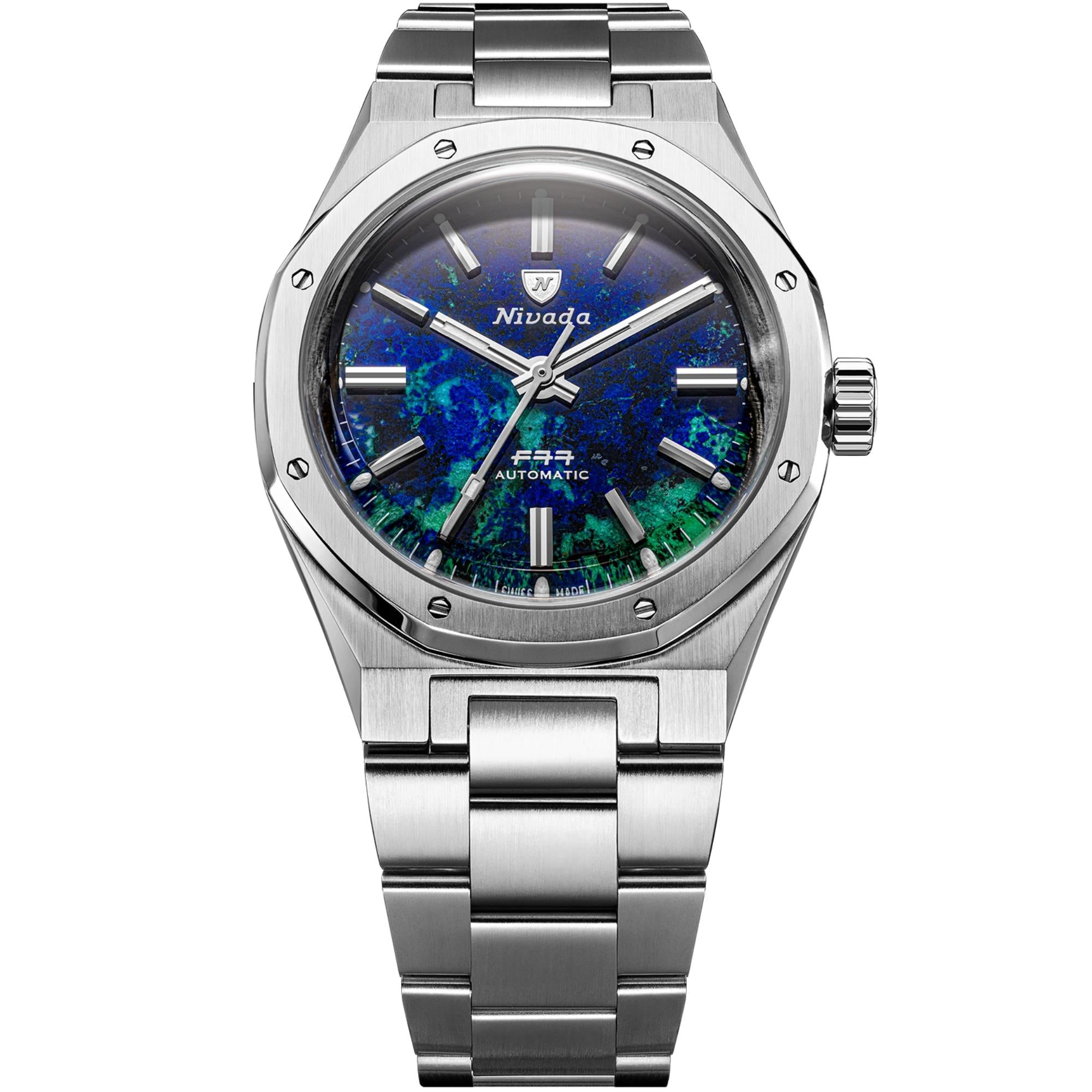 Nivada Grenchen F77 MK2 Smoky Quartz Dial Steel Watch 68060A77 Nivada Grenchen F77 MK2 Smoky Quartz Dial Steel Watch 68060A77