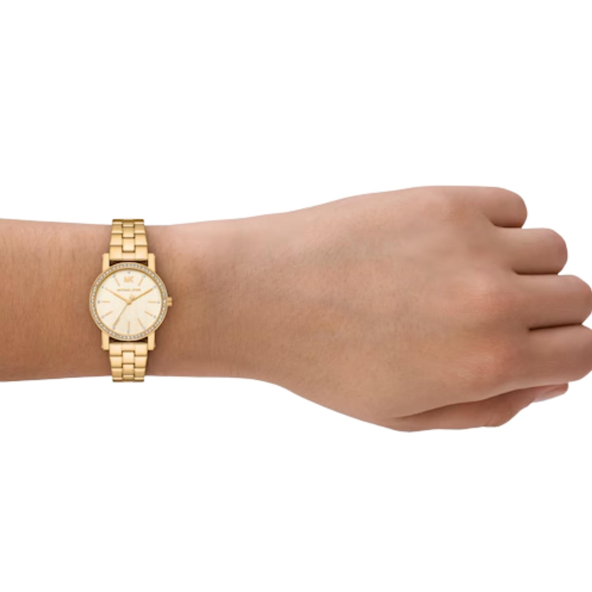 Michael Kors Corey 28mm Gold Dial Steel Ladies Quartz Watch MK7666