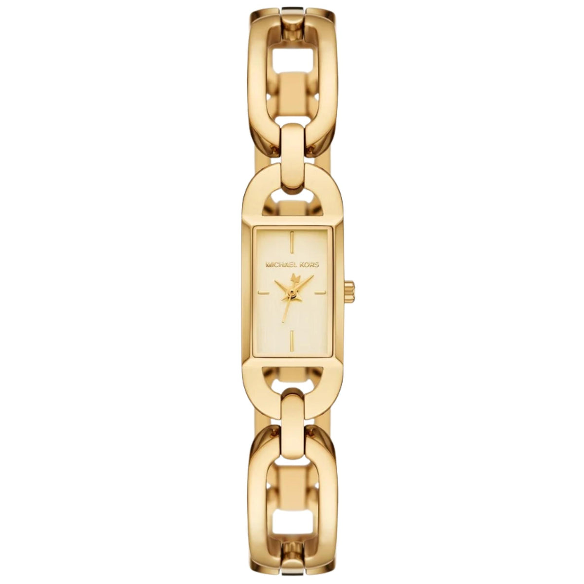 Michael Kors MK Empire 14mm Gold Dial Steel Ladies Quartz Watch MK7649