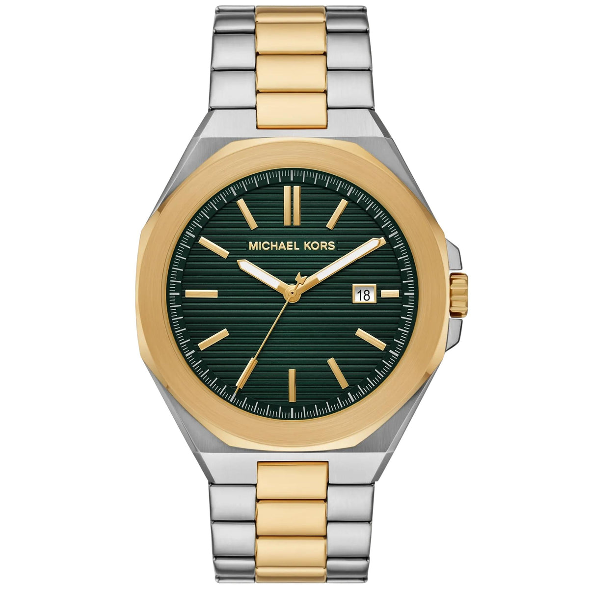 Michael Kors Callum 44mm Green Dial Steel Mens Quartz Watch MK9289